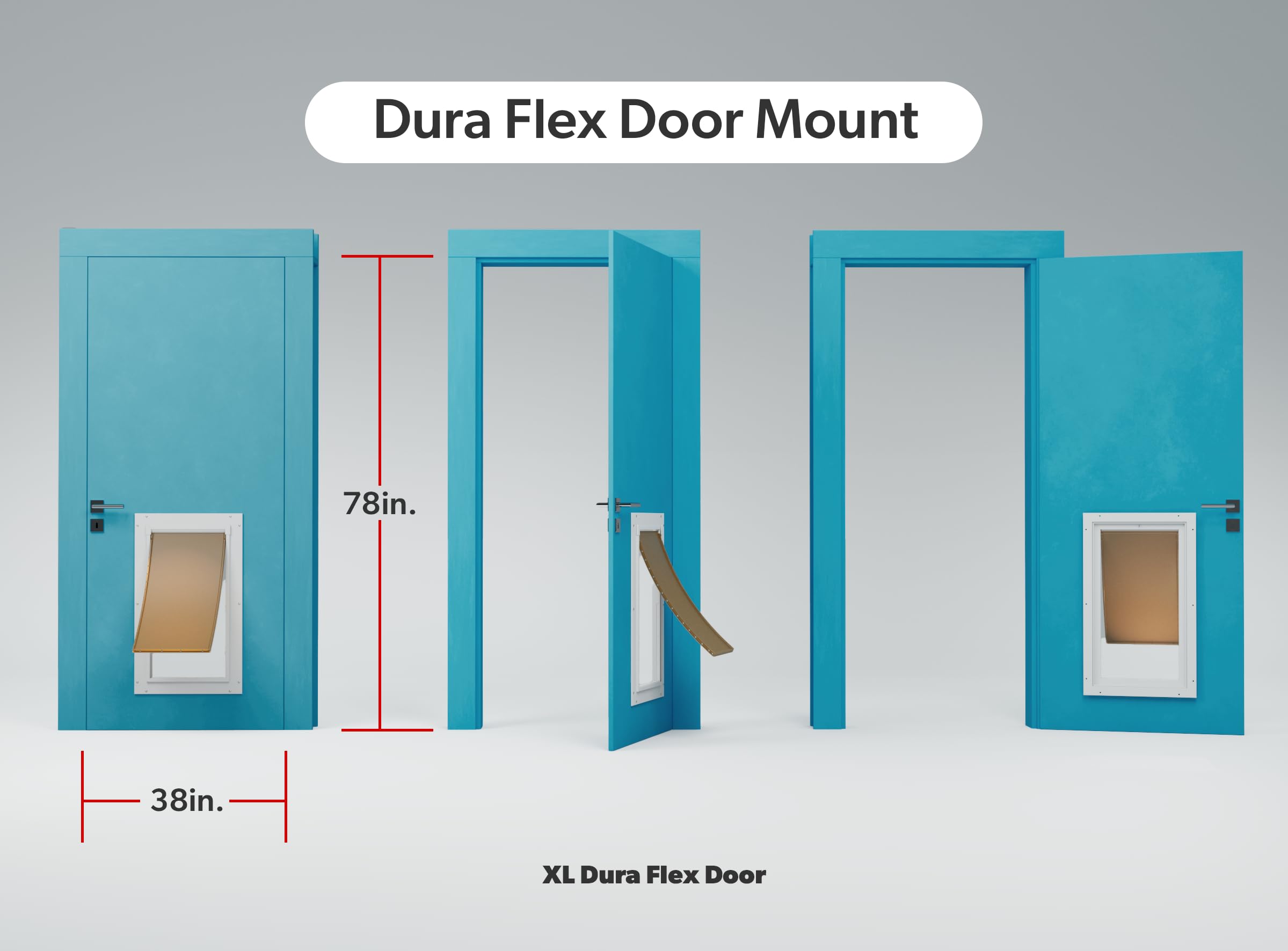 Duraflex Premium Aluminum Frame Pet Doors By High Tech Pet - Dog Door Or Cat Door For Door Installation - Magnetic Latching Clos