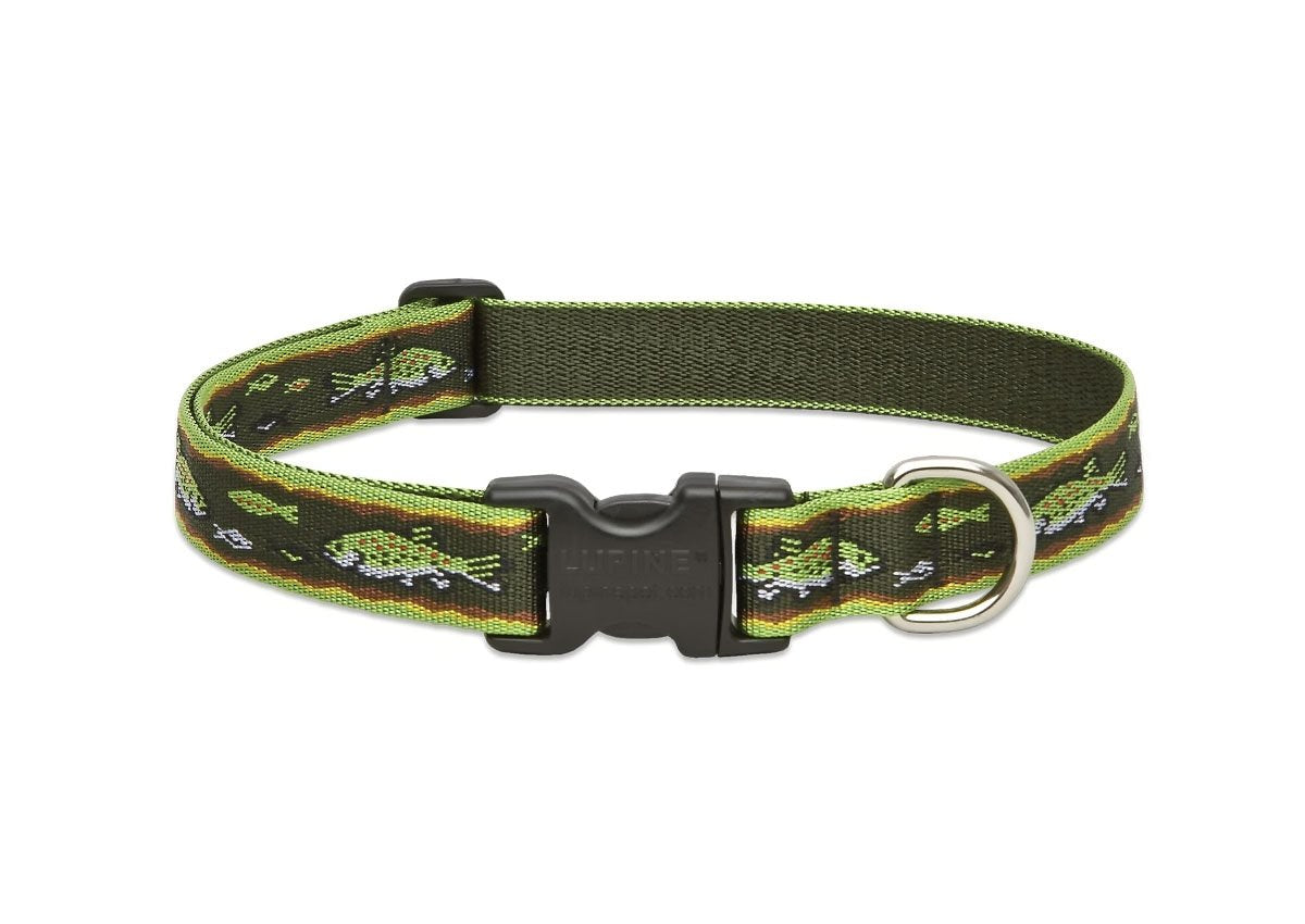 LupinePet Originals 1 Brook Trout 16-28 Adjustable Collar for Large Dogs