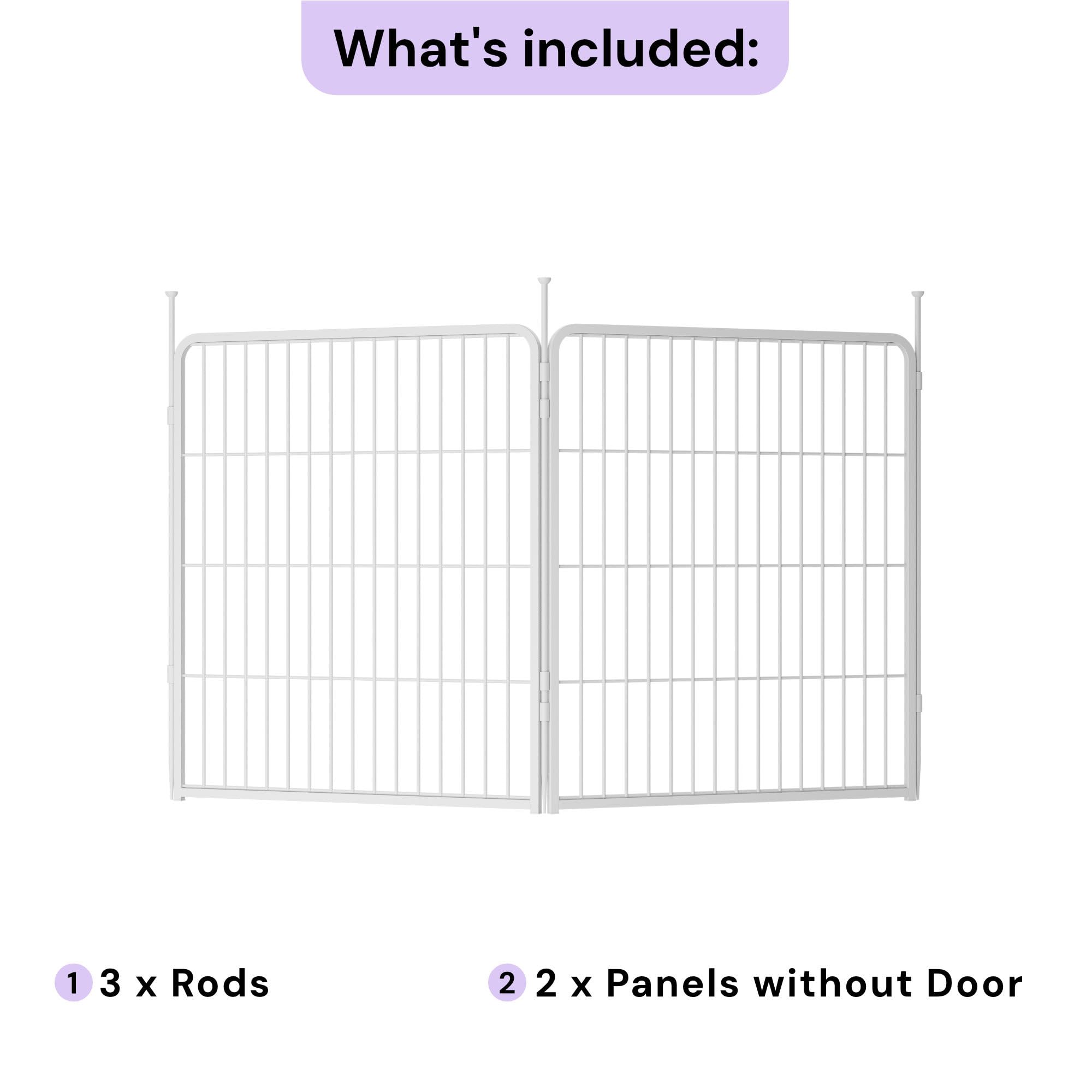 Sunsgrove Indoor Dog Playpen With Wider Door, 32 Inch 2 Panels Non Slip Dog Pen Indoor, Anti Rust Dog Fence, Free And Safe Play,