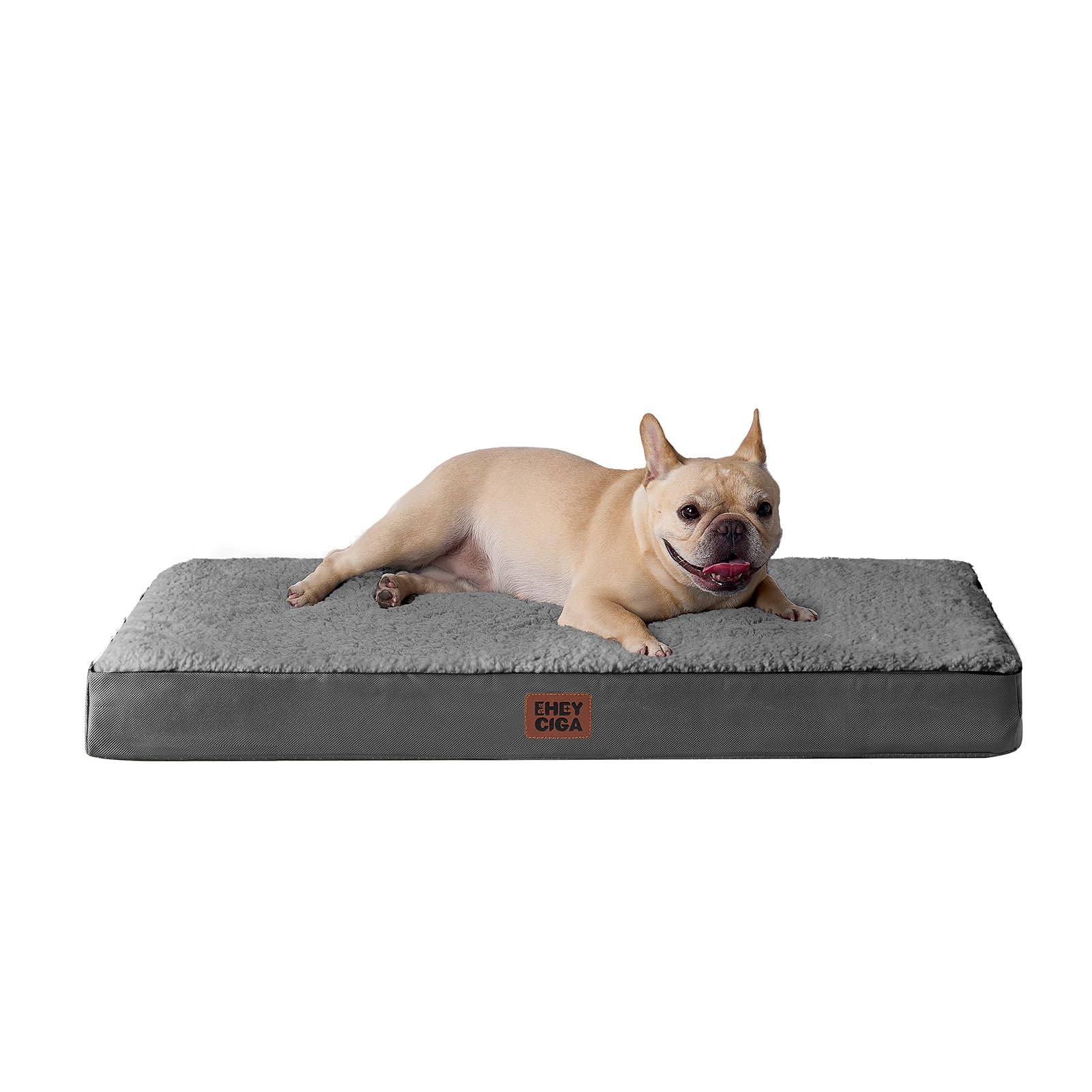 Eheyciga Orthopedic Medium Dog Beds For Small Dogs With Removable Washable Cover For Crate, Grey, 30X20