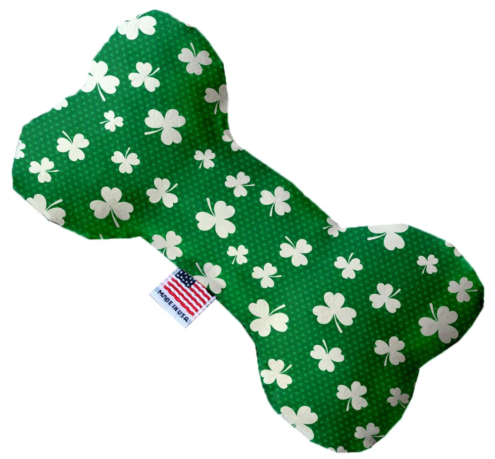 Pet and Dog Plush Heart or Bone Toy, &quot;St. Patrick's Day Group&quot; (Available in different sizes, and 6 different pattern options!) Shamrocks 10&quot; Plush Bone