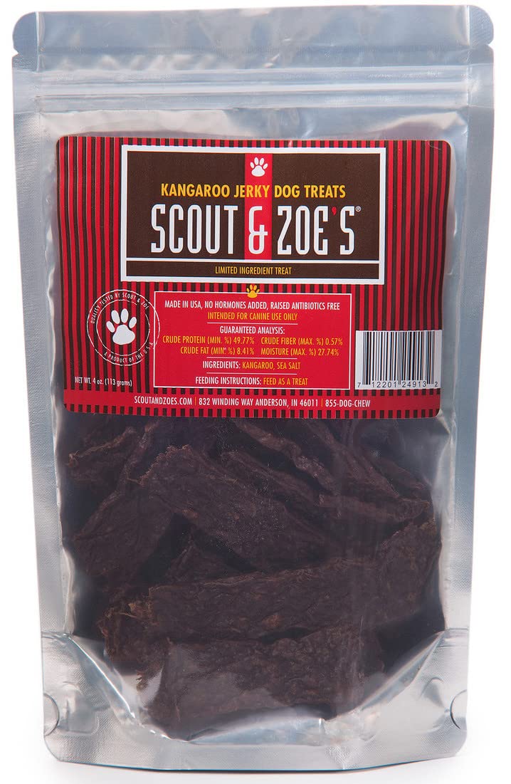 Scout & Zoes 100% Kangaroo Dog Treats: No Fillers, No Carbohydrates or Grain, No Preservatives, Only a Touch of Sea Salt - Craf