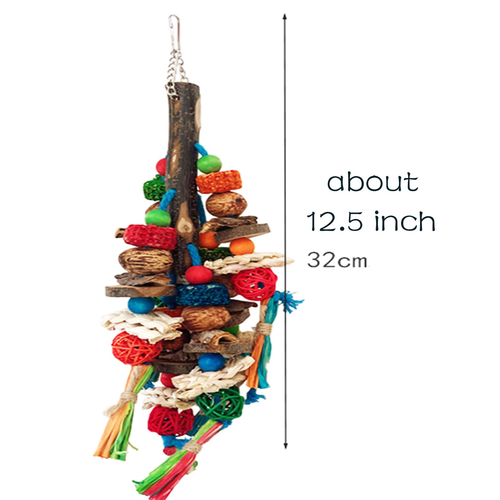 Fbirdy Bird Chew Toys, Hanging Chew Toys For Birds Parrot Toys For Large Birds, Bird Cage Accessories For Parrots Parakeet, Chin