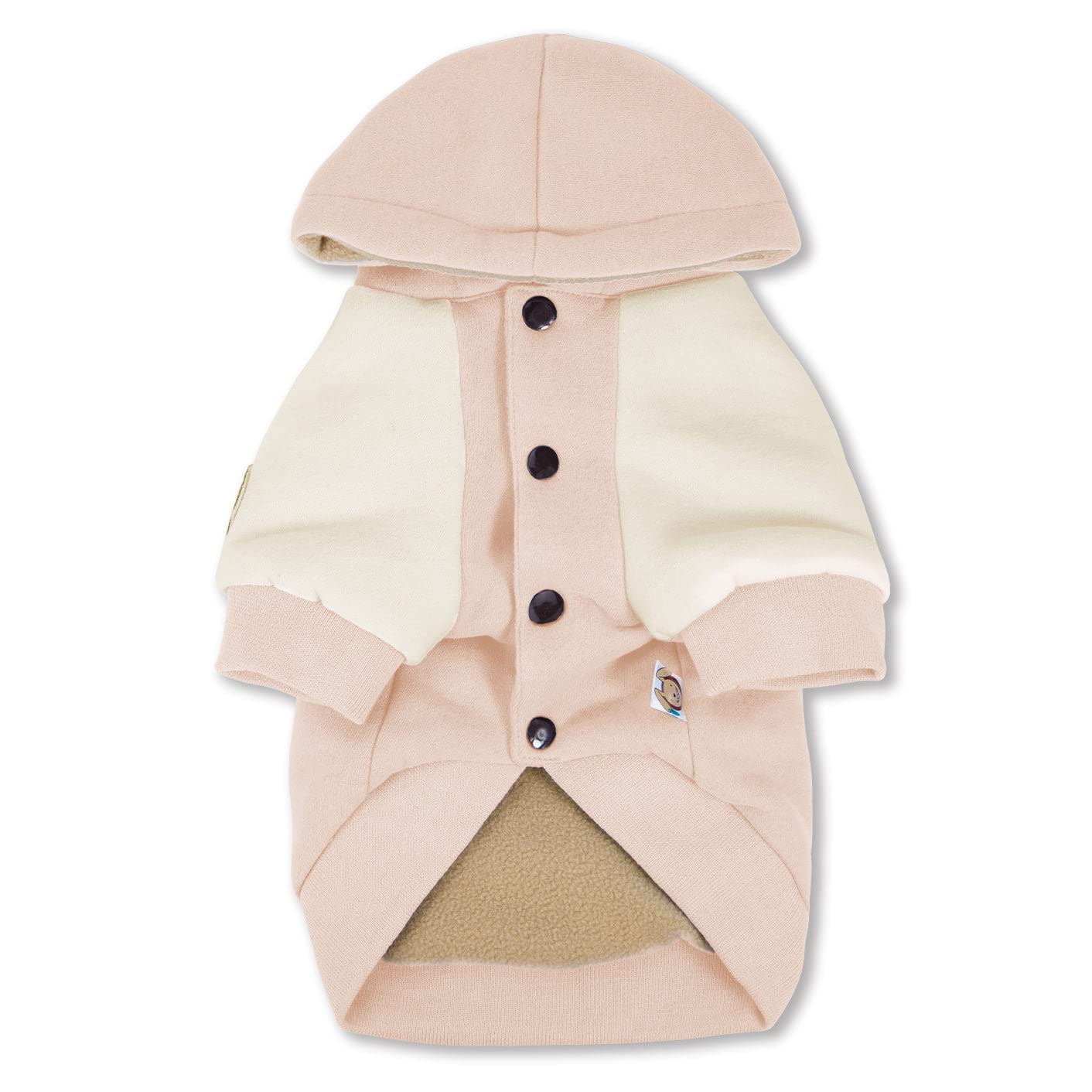 Touchdog Heritage Premium Cotton Hooded Dog Sweater With Accented Bridge Pockets On The Dog Hoodie - Pet Sweater Featuring Snap Enclosures And Reversible Sherpa For Added Warmth