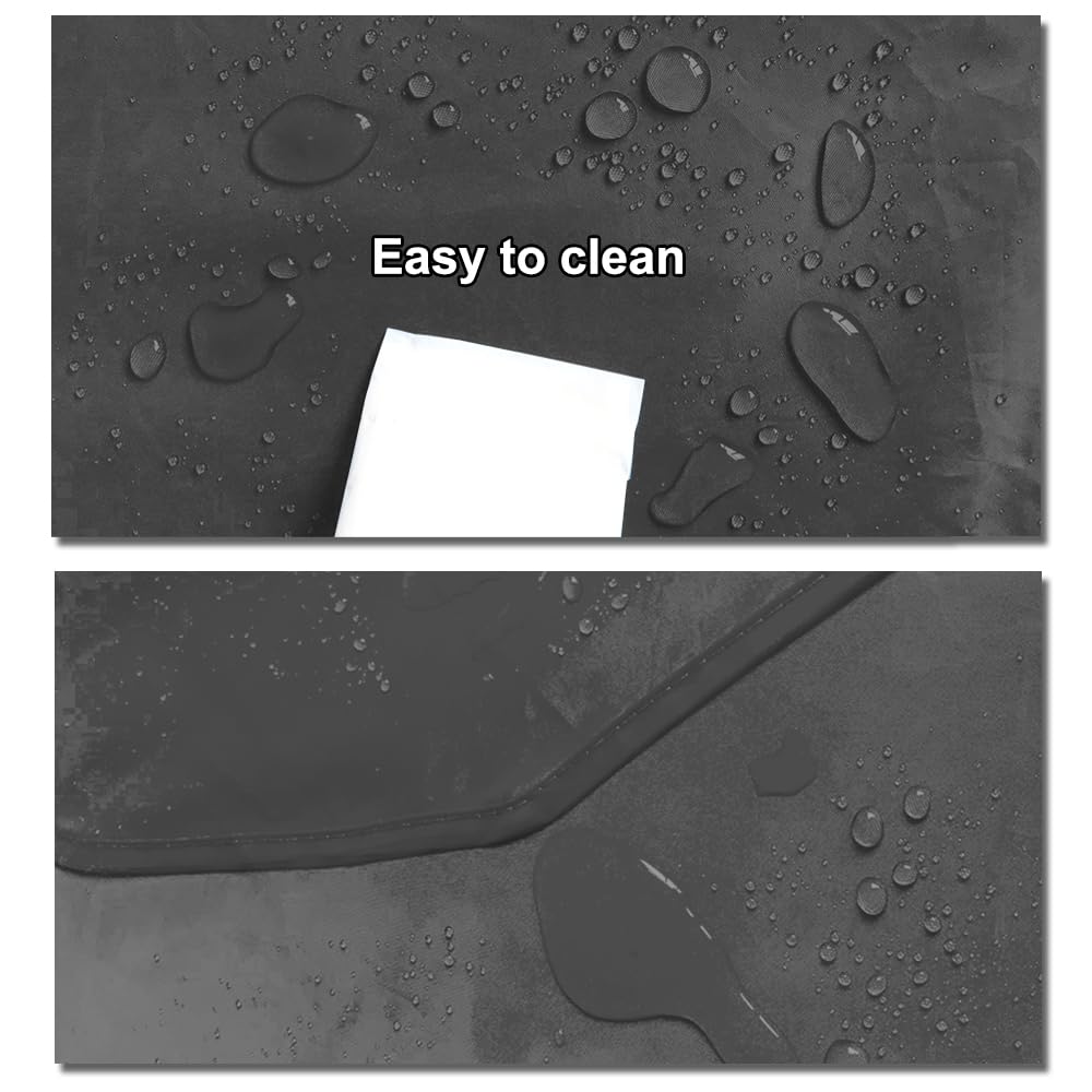 Amakunft Waterproof Hexagon Playpen Mat, Washable Pet Bedding Liner, 42.5in x 41in, Black, for Guinea Pig, Rabbit, Hamster, Chinchilla