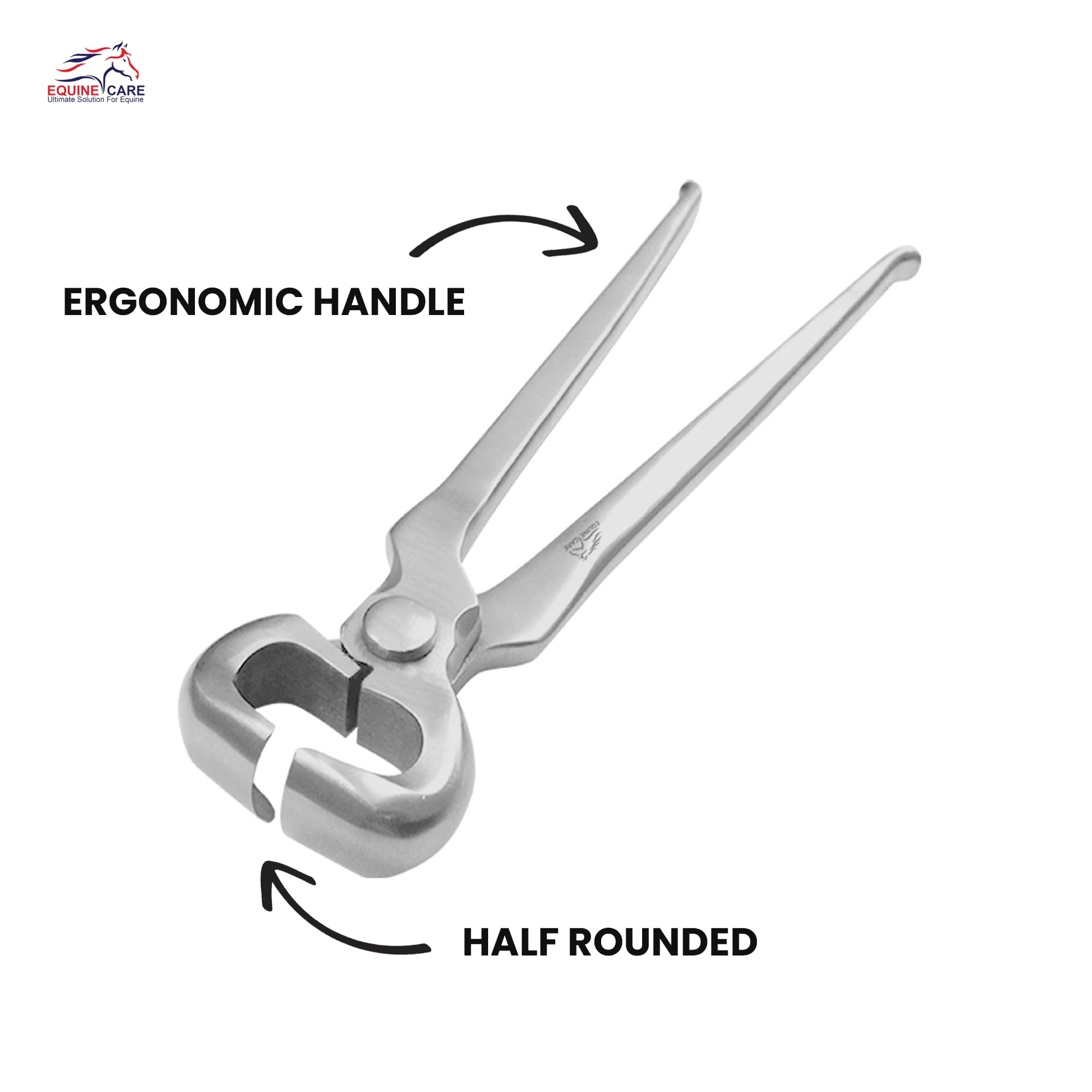 Equine Care Half Round Hoof Nipper 12'' Premium Chrome Vanadium Steel, Sharp Blades, Ergonomic Grip | Rust-Resistant Professiona