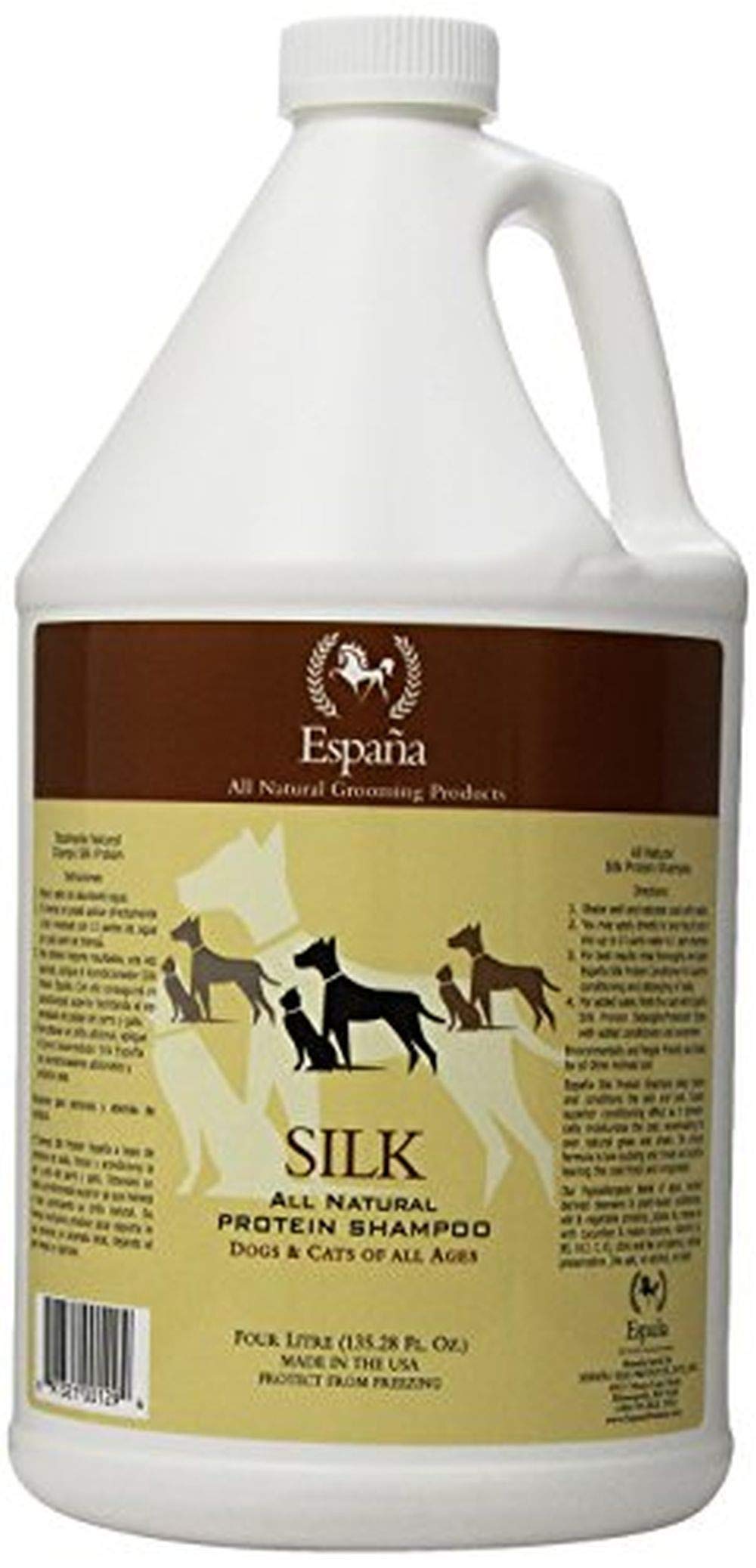 Espana Silk ESP0030DC Specially Formulated Silk Protein Shampoo for Dogs and Cats, 135.28-Ounce