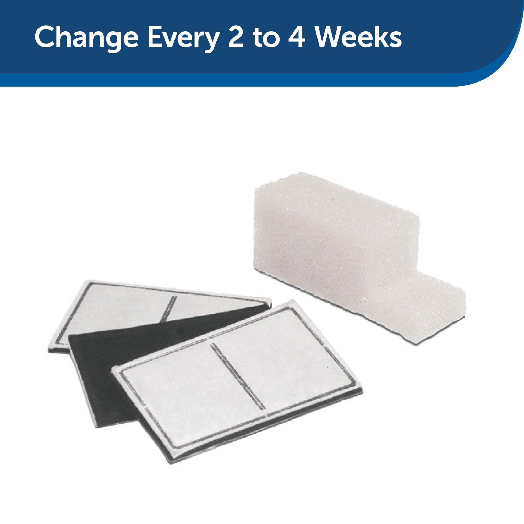 PetSafe Drinkwell Replacement Filter Pack for Outdoor Dog Water Fountain, 3 Carbon Filters & 1 Foam Filter