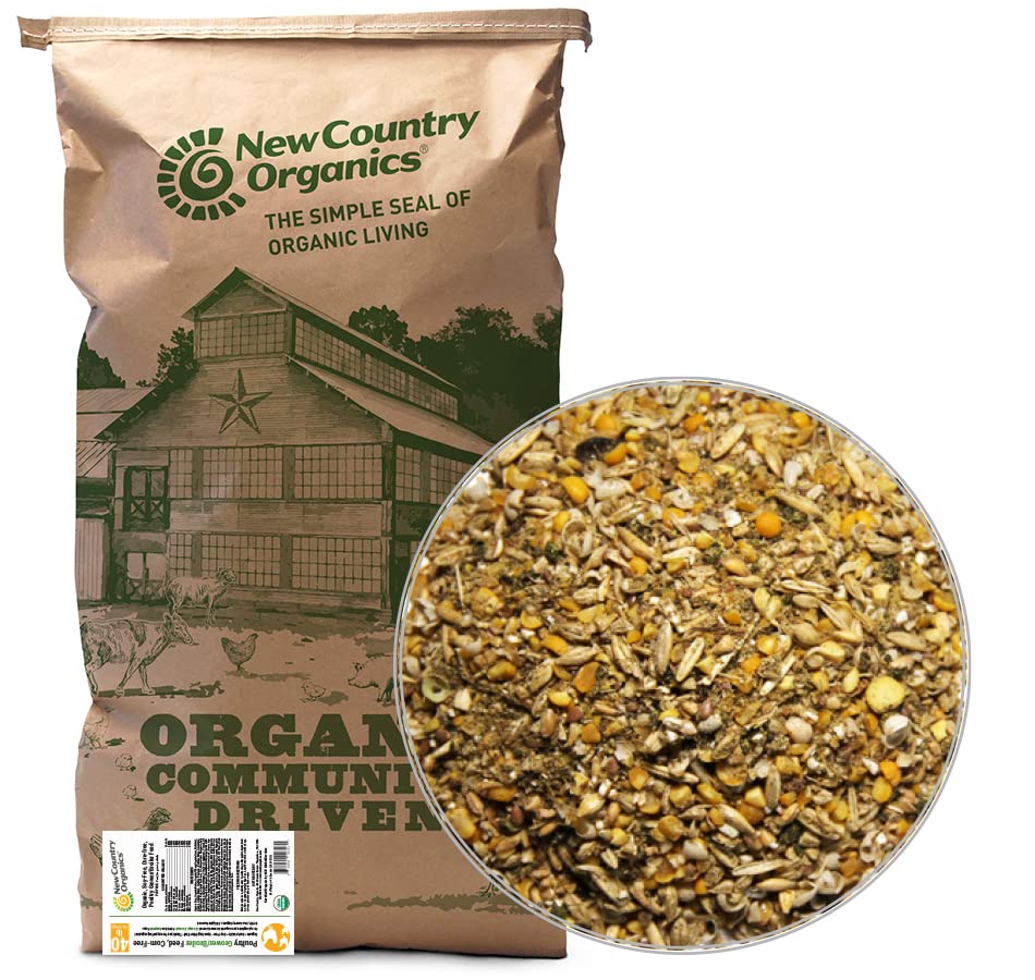 New Country Organics | Grower Feed for Growing Broilers, Pullets and Cockerels | Soy-Free and Corn-Free | 19% Protein | Certifie
