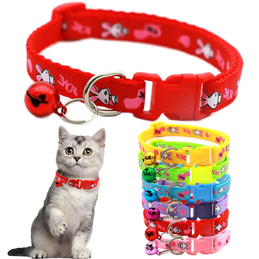 Extra Small Cat Collar With Bells Cute Small Dog Collar For Small Dogs Baby Puppy Kitten Collar Girl Boy Adjustable For Xxs Xxsm
