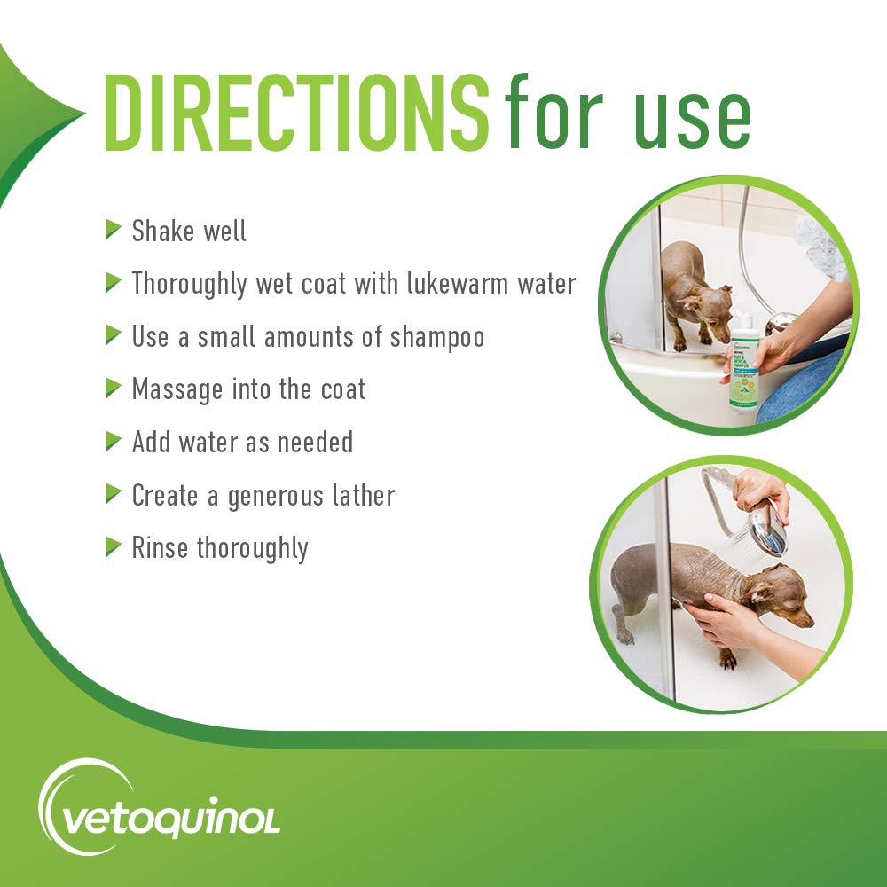 Vetoquinol Aloe & Oatmeal Shampoo - Gentle, Moisturizing Formula With Coconut Scent For Dogs & Cats, 16Oz