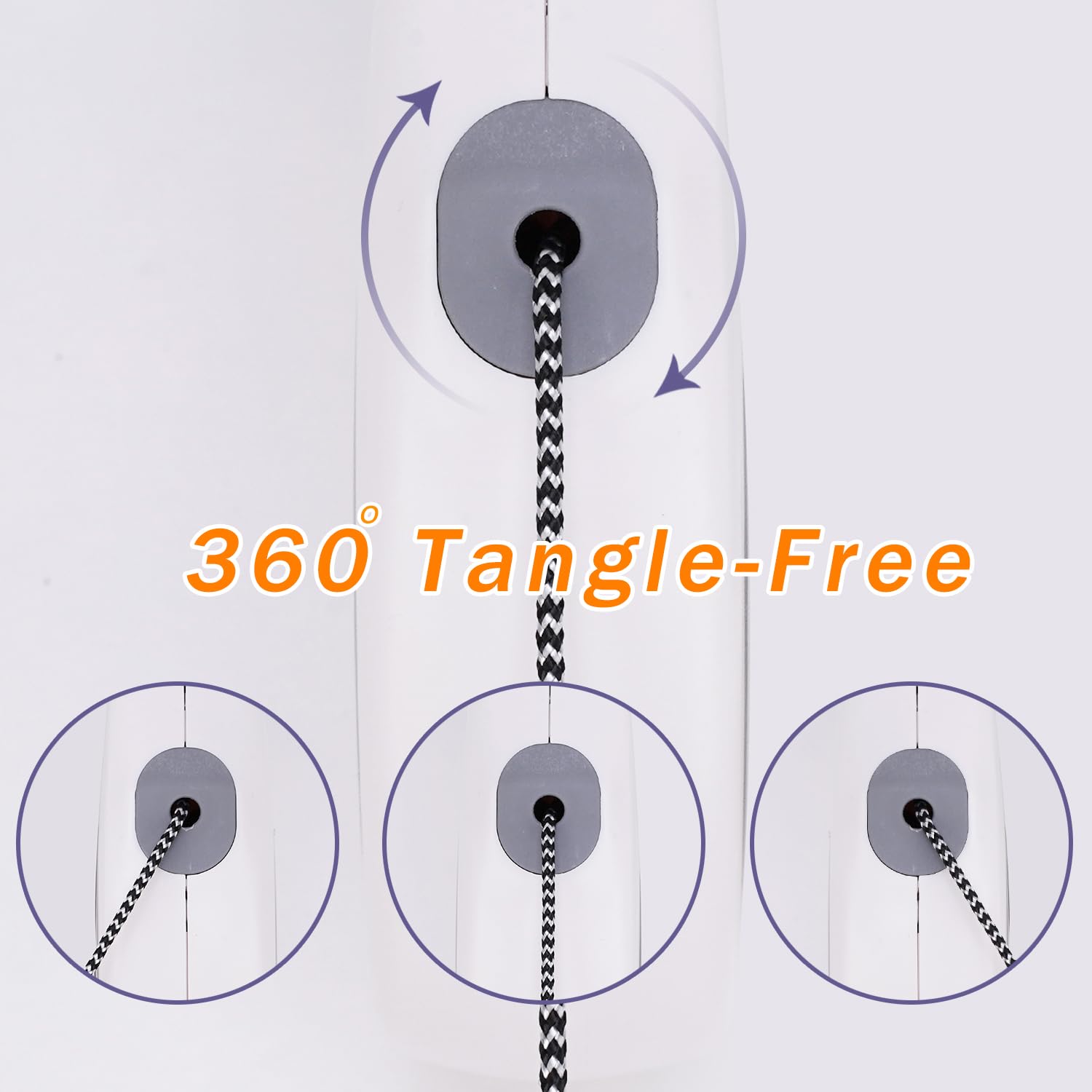 Retractable Dog Leash, 30 Ft/ 20 Ft Dog Walking Leash For Small Medium Large Dogs Up To 77 Lbs/ 44 Lbs, Heavy Duty No Tangle (Wh