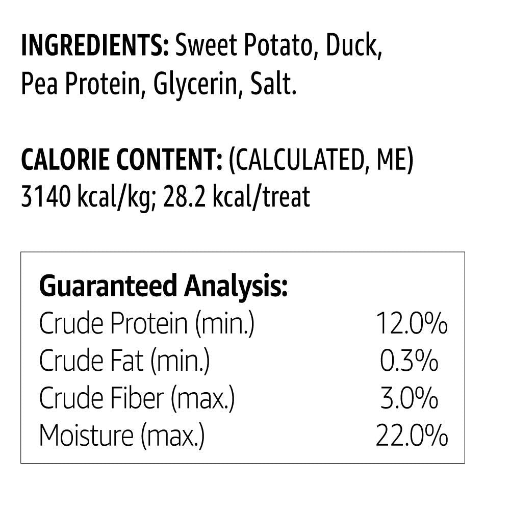 Amazon Brand - Solimo Sweet Potato & Duck Jerky Dog Treats, 2 pounds