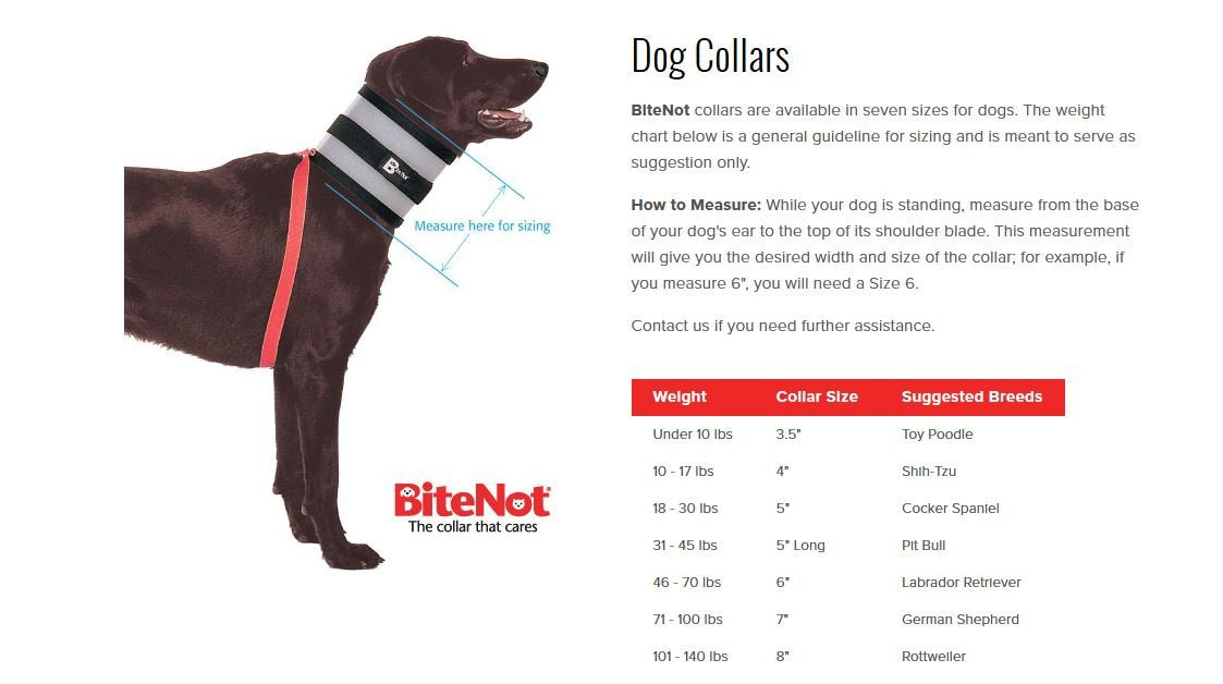 Bitenot Collar, 8 W X 32 L