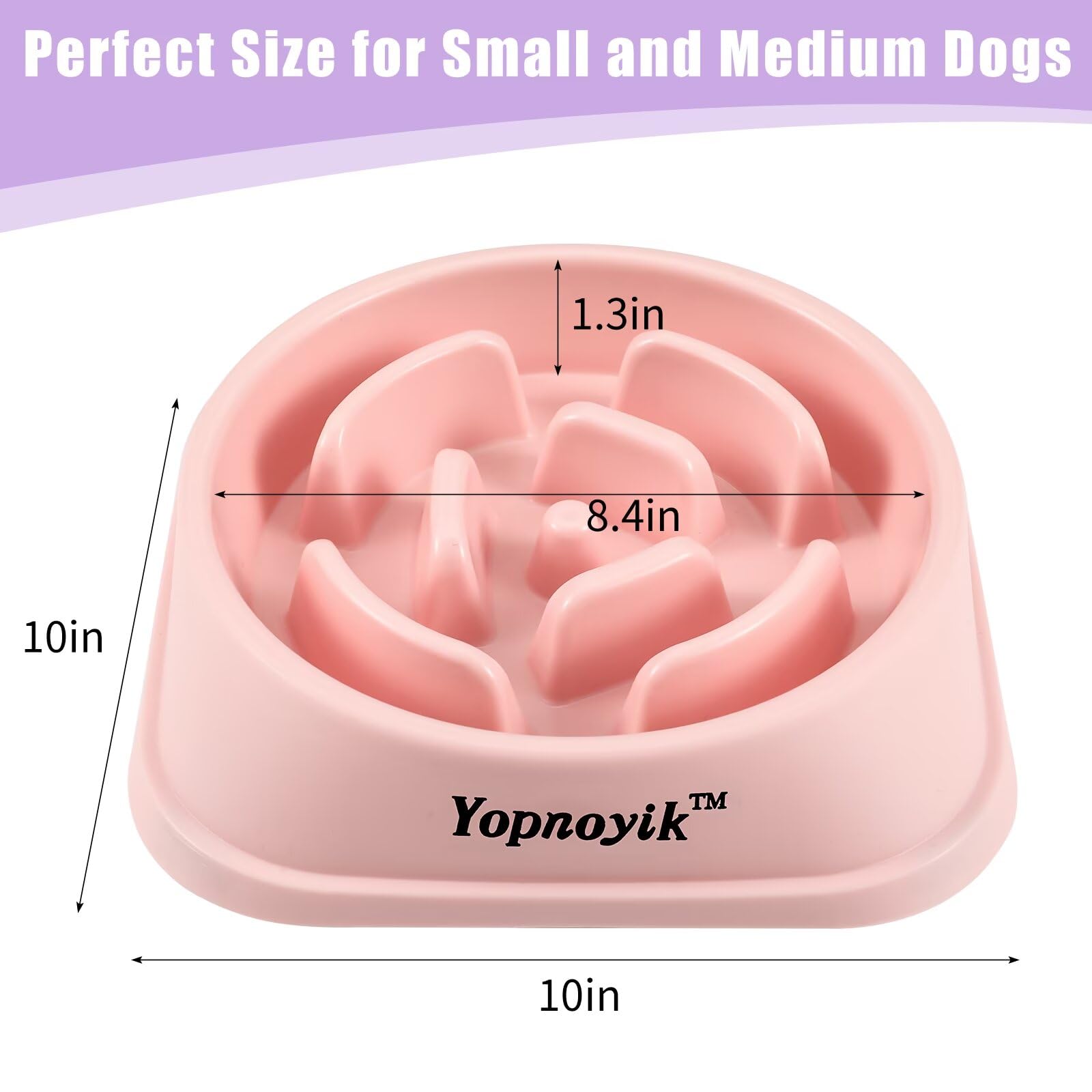 2 Pack Slow Feeder Dog Bowls For Healthy Eating, Non-Slip And Anti-Choking Design, Reduces Bloating & Overeating For Large Dogs,