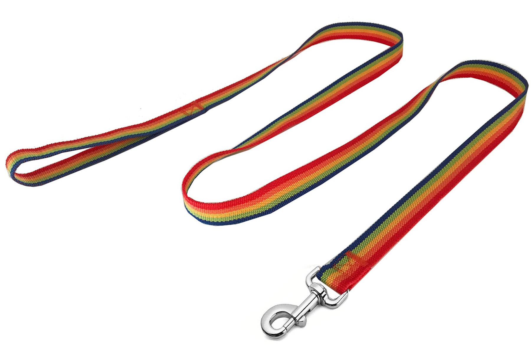 Strong Nylon Dog Leash, 4FT/ 5 FT/ 6FT Dog Leashes for Medium Large Dogs (4FT, Rainbow)