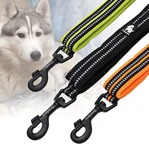 Creation Core Reflective Dog Leash Durable Padded Pet Leash Strap For Puppy Pet Leash Rope, Black 3.6Ft Long 0.8' Wide