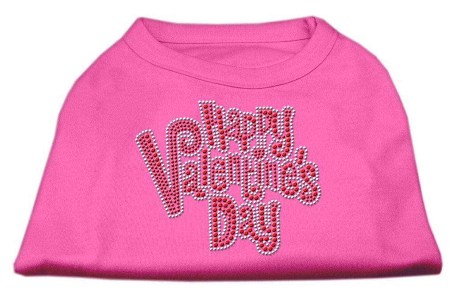 Mirage Pet Products Happy Valentines Day Rhinestone Dog Shirt, Small, Blue