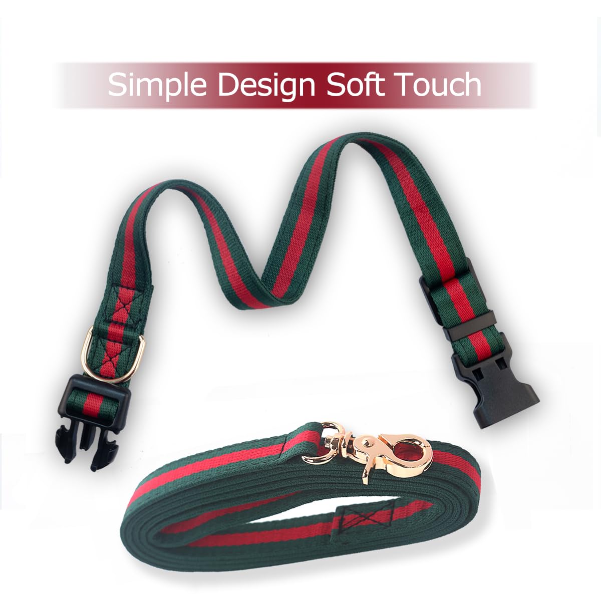 Elegant Dog Collar and Leash, Durable Soft Pet Collars Leashes,Luxury Dog Collars and Dog Leashes Set Packing Gift for Medium Do