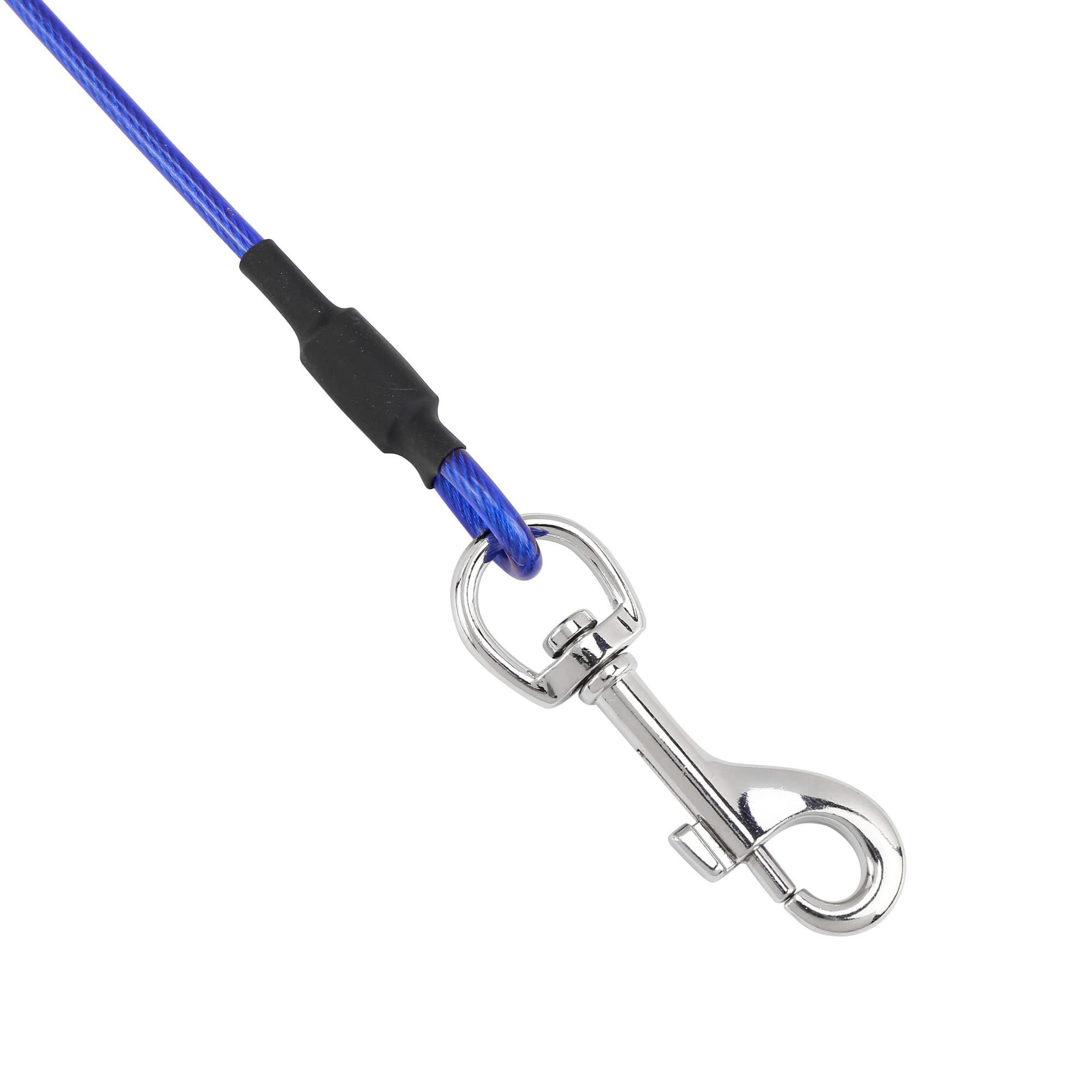 Mogoko Pet Dog Car Seat Belt Restraint, Coated Stainless Steel Chew Proof Dog Vehicle Safety Tether Cable, Double Clip No-Chew Pet Car Leash Lead-24 Inch