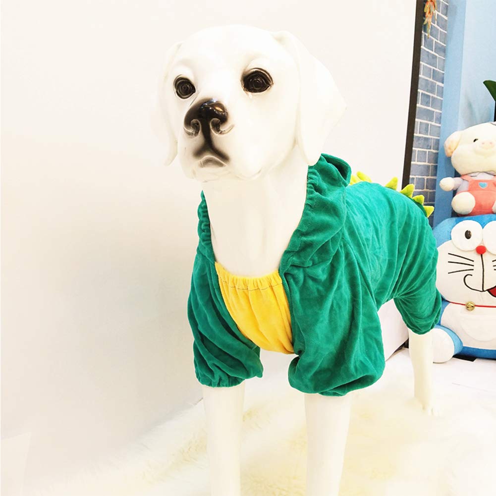 Nacoco Dog Dinosaur Design Costume Green Pet Clothes For Medium & Large Dog (Green, Xxxxl)