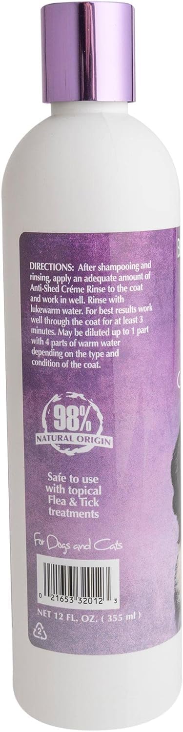 Bio-Groom Anti-Shed Deshedding Dog Conditioner ?Odor Eliminating, Anti-Shedding, Dog Bathing Supplies, Puppy Wash, Cat & Dog Grooming Supplies, Cruelty-Free, Made In Usa ?12 Fl Oz 1-Pack