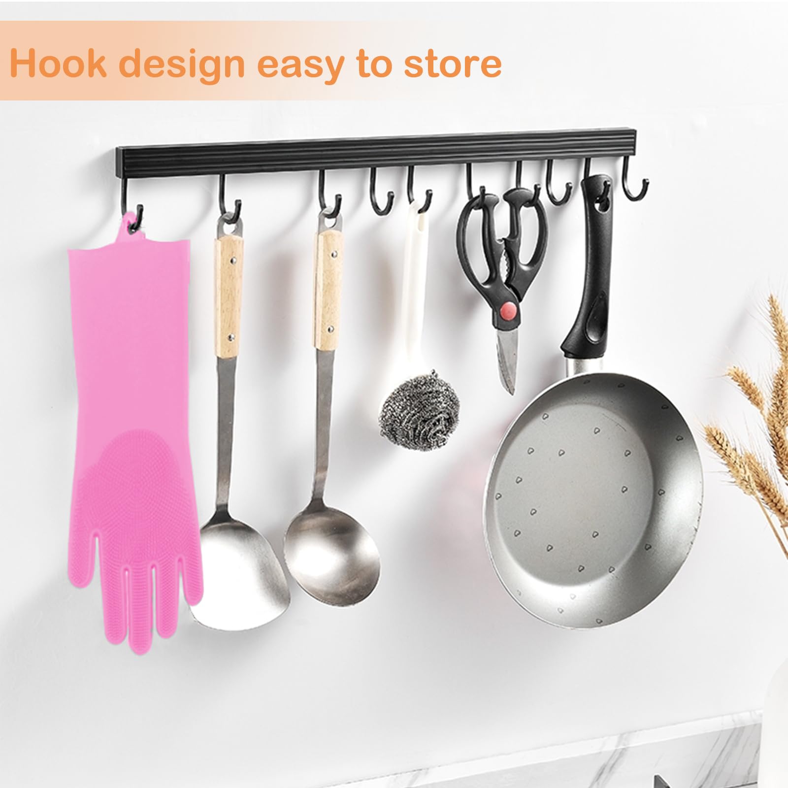 Yintoper Pet Grooming Gloves, Dog Bathing Gloves With High-Density Teeth, Heat Resistant Silicone Cat Hair Remover With Enhanced