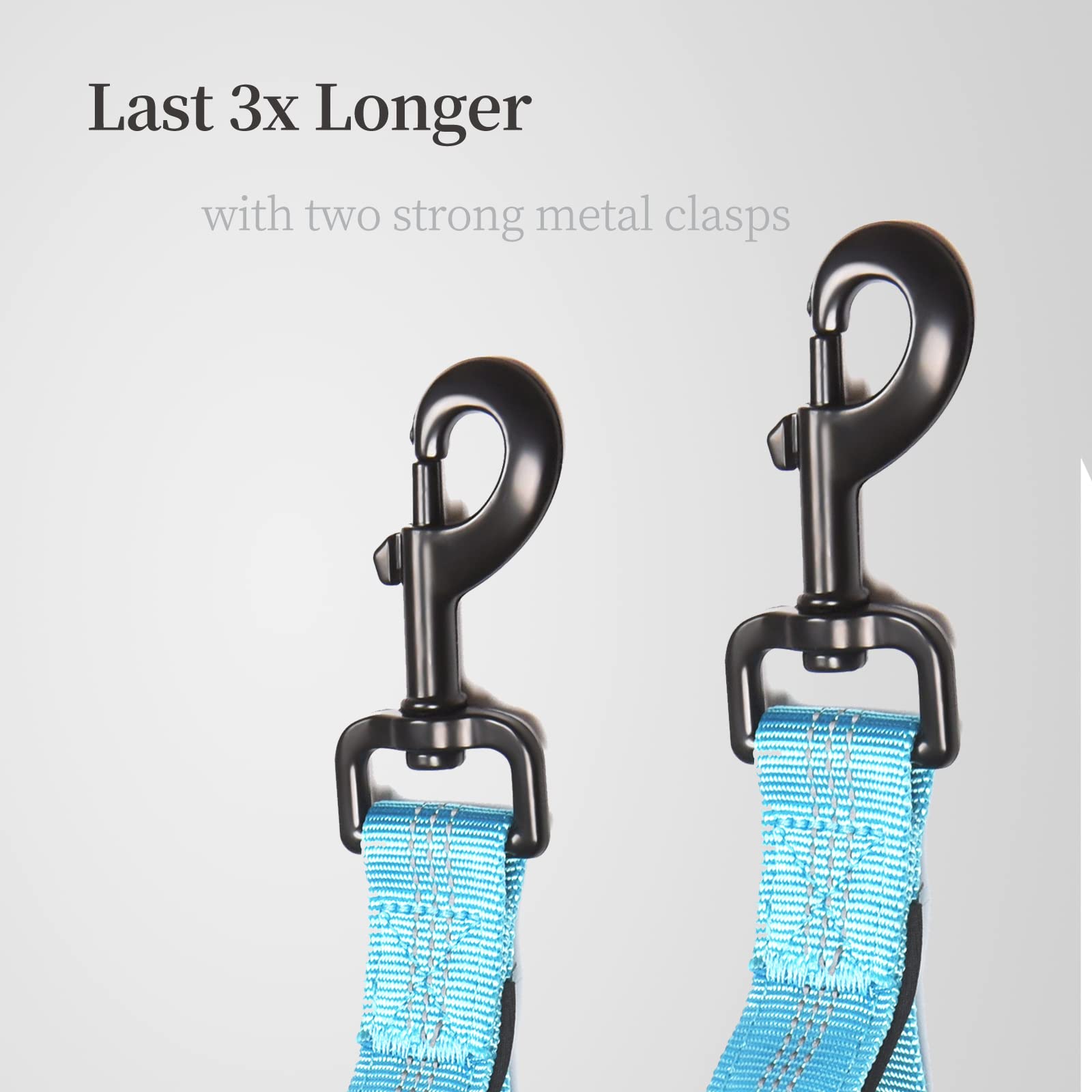 Iyopets Dog Leash For 2 Dogs, Double Dog Leash With Tangle Free Swivel And Reflective Bungee For Dual Small Medium Large Dogs (1