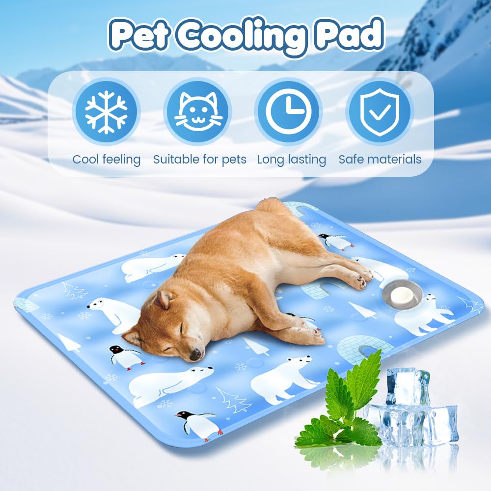Dog Cooling Mat, 2025 New Washable Cooling Pad, Durable Pet Mat For Heat Relief, Portable Cat Coolings Pads For Travel, Reusable