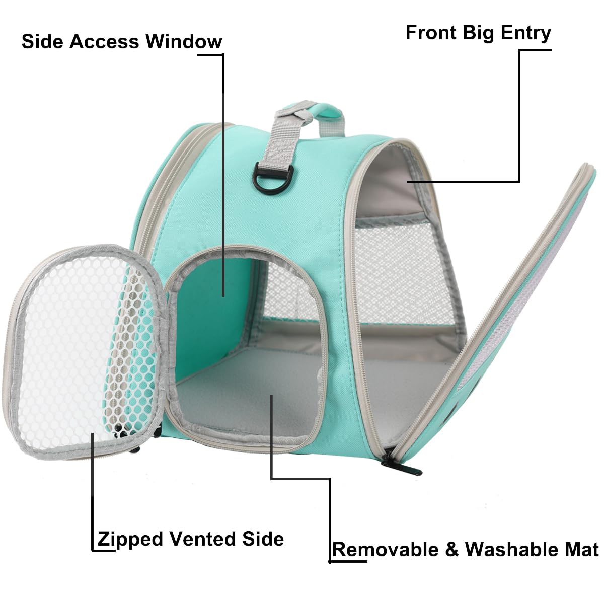 Guinea Pig Carrier,Guinea Pig Carrier For 2,Ventilation Carrier For Bearded Dragon,Reptile Travel Carrier For Lizards Sugar Glid