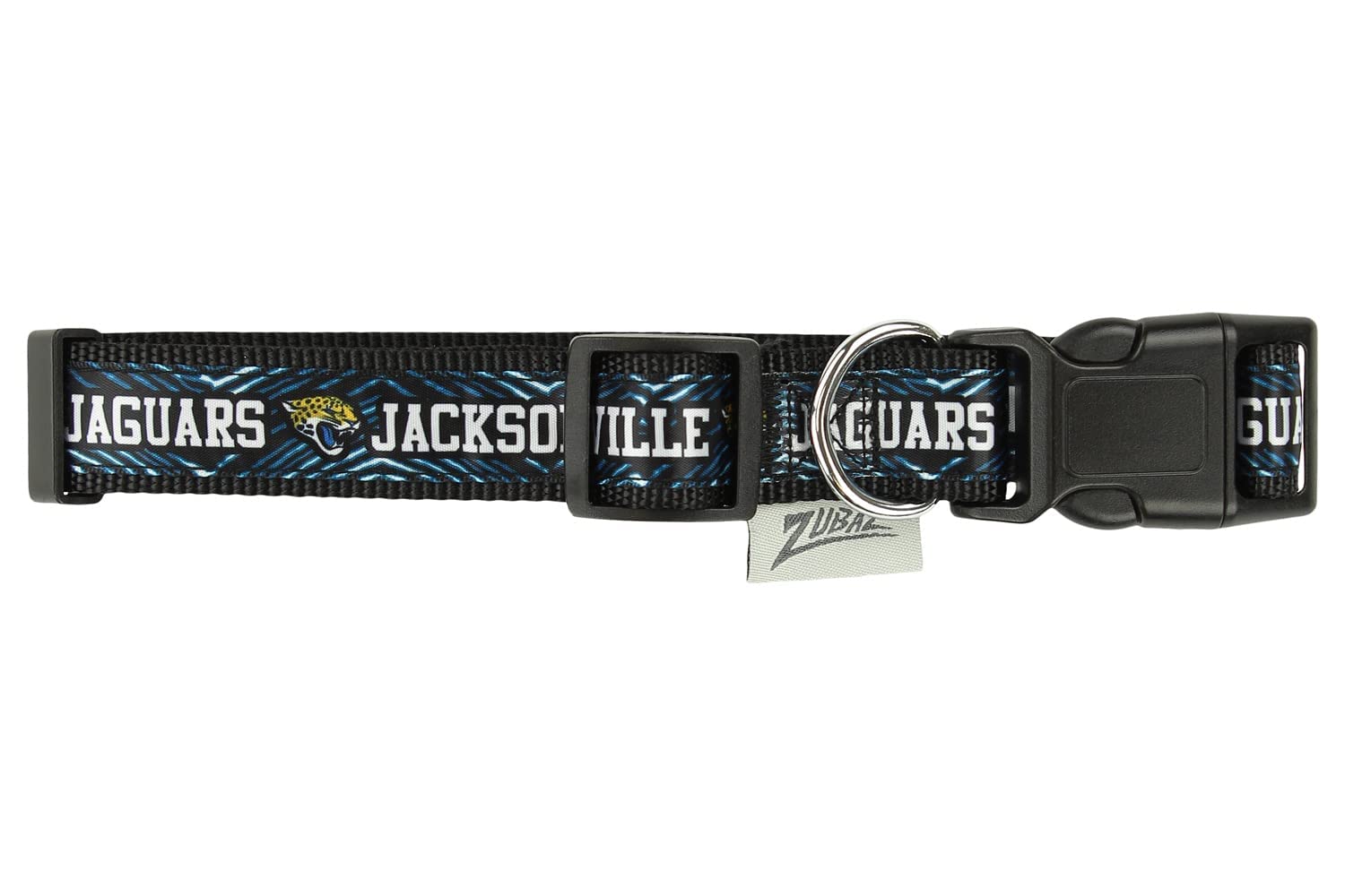 Zubaz Nfl Team Adjustable Pet Collar For Dogs & Cats, Jacksonville Jaguars, Large