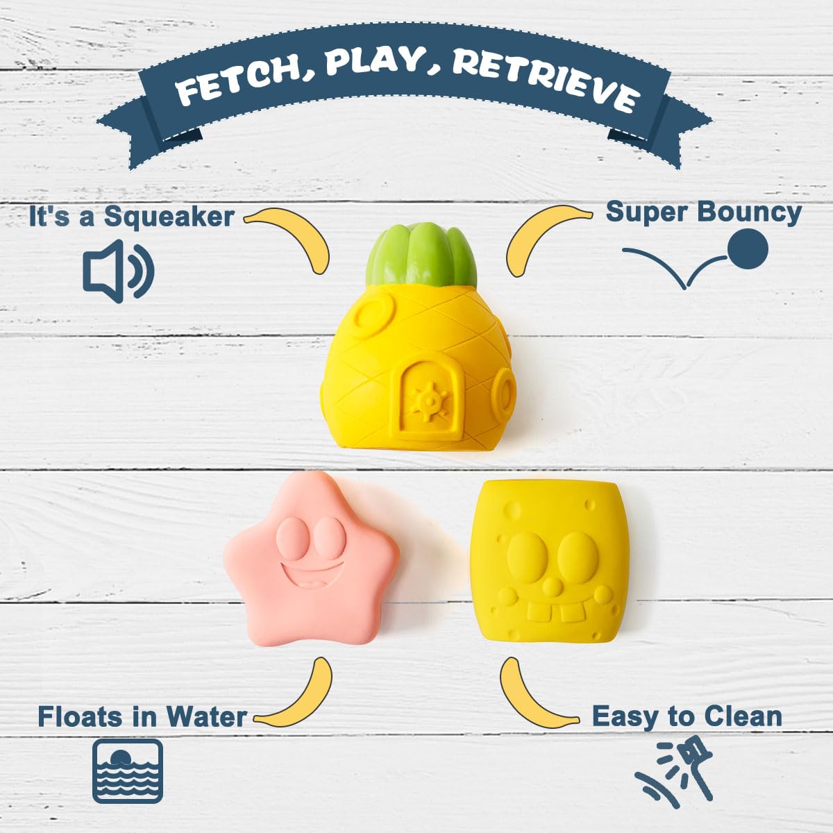 Pawdoer Squeaky Dog Toys for Medium Dogs - Soft Latex Squeaky Dog Ball, Cute Funny Squeak Squeaky Pants Pet Toys