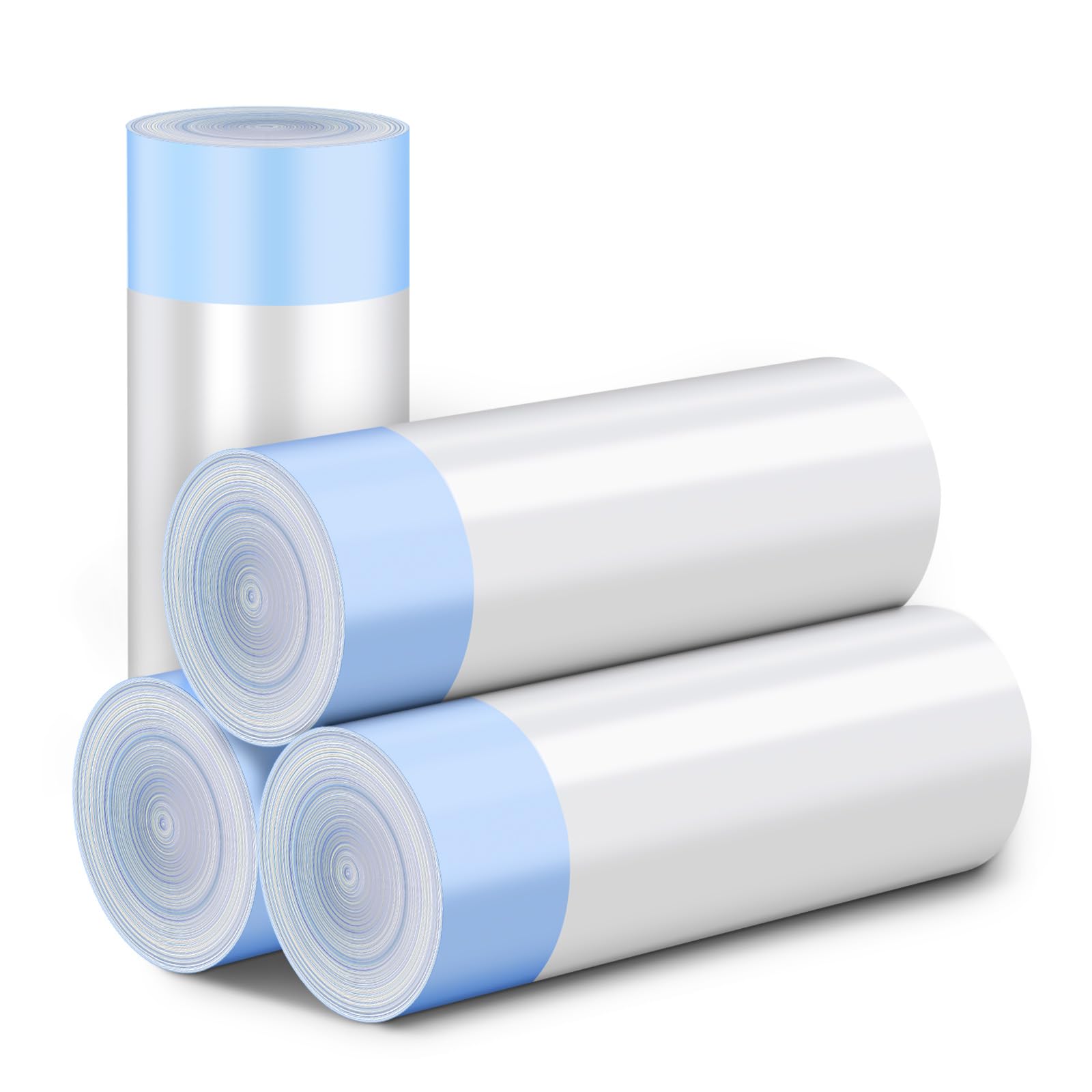 80 Count Waste Bags For Self Cleaning Cat Litter Box, 17.8 X 17.8 Inches Replacement Extra Large Liners, 4 Rolls Of Drawstring T