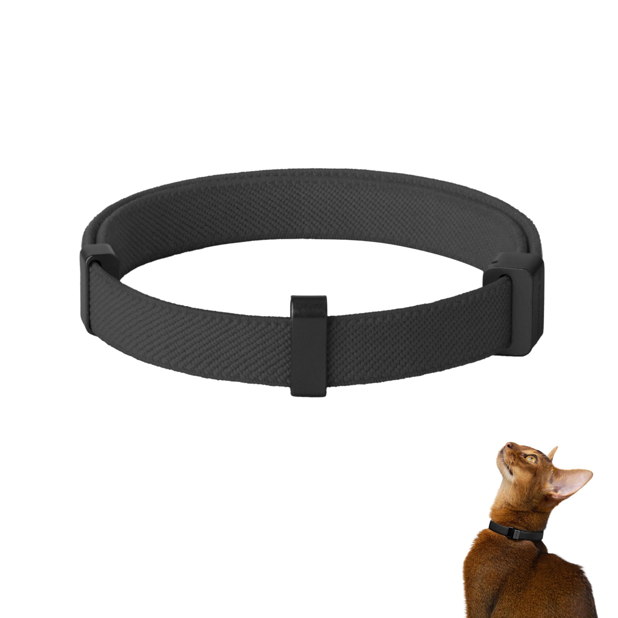 Buddyarmor Safety Cat Collar Pro, Lightweight Elastic Release Non Breakaway Cat Collar Adjustable With Snap Fastener For Kitten 