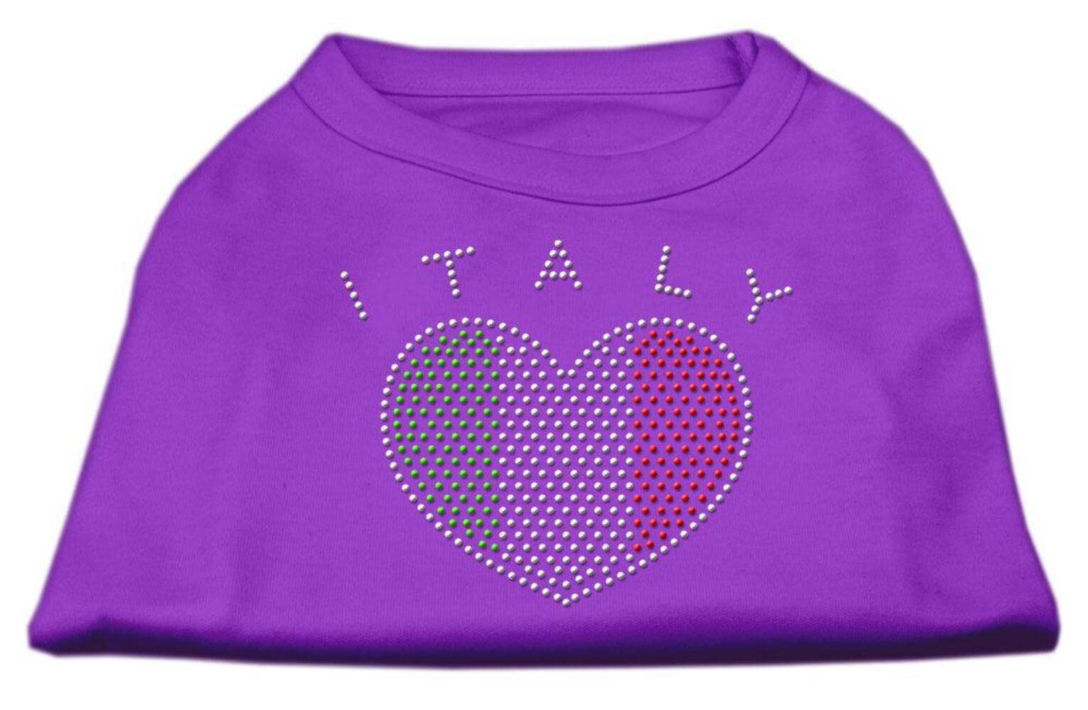 Mirage Pet Products Italy Rhinestone Pet Shirt, X-Small, Purple