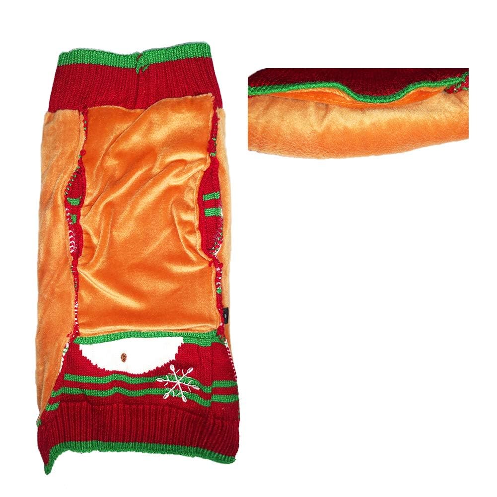 Nacoco Dog Snow Sweaters Thick Snowman Sweaters Xmas Dog Holiday Sweaters New Year Christmas Sweater Pet Clothes For Small Dog And Cat(Thick Snowman,Xs)