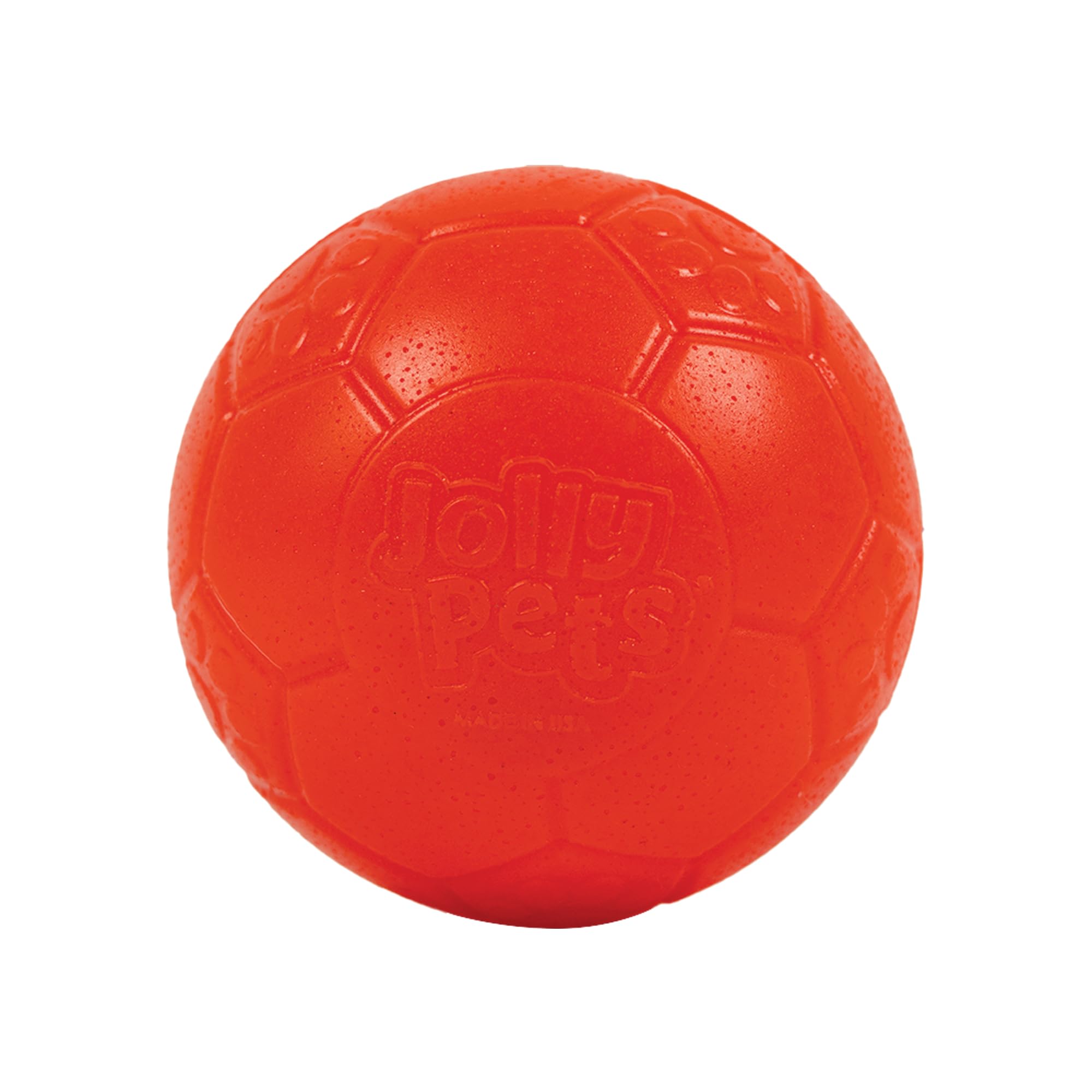 Jolly Pets Mini Jolly Soccer Ball; Floating-Bouncing Dog Toy; 4'' Orange