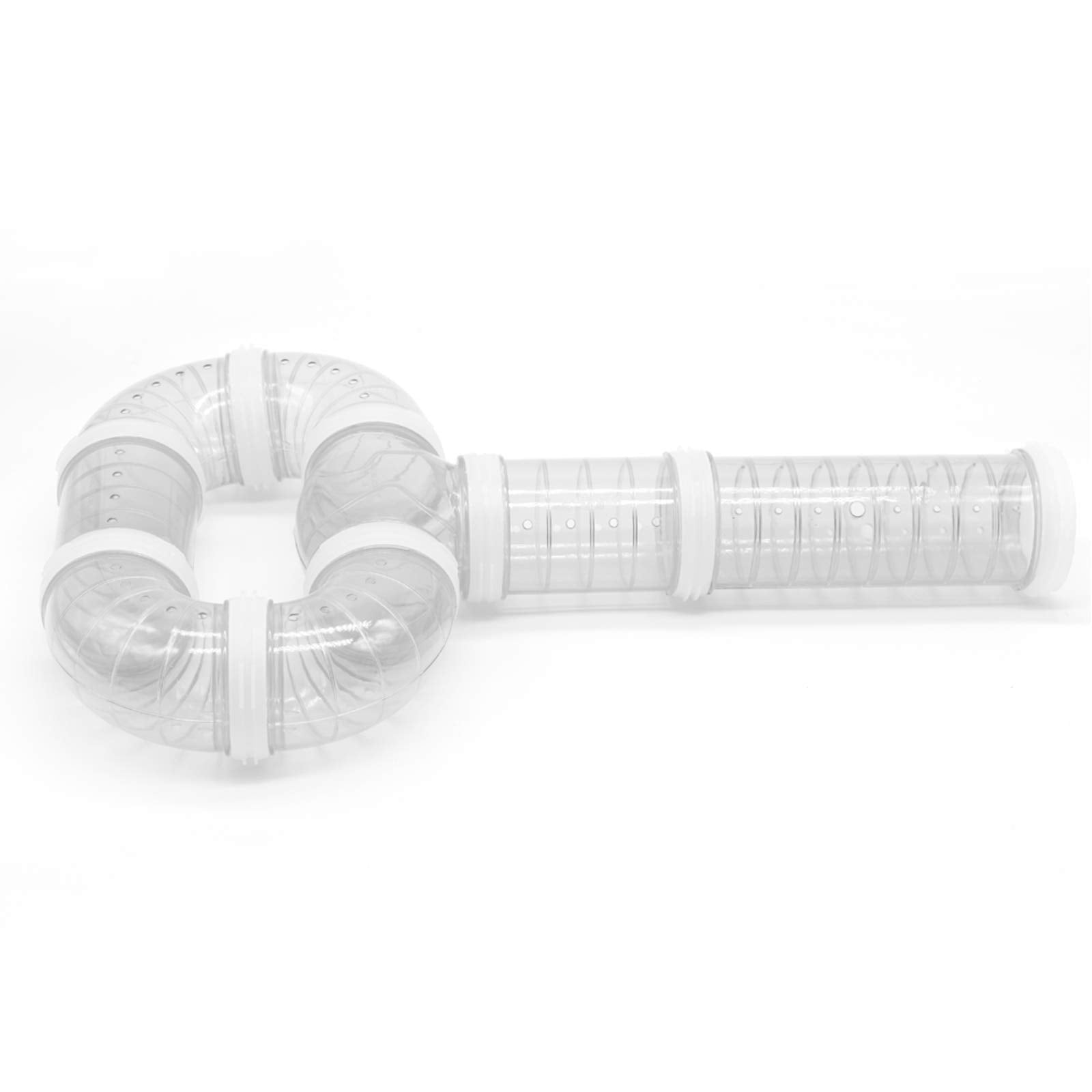 Hamster Tube Set, 8 Pack Transparent Curved Pipe Pet Cage Tunnel Hamster Toy Diy Creative Connection Tunnel External Sports Tube For Mouse Hamster Rat And Other Small Animal
