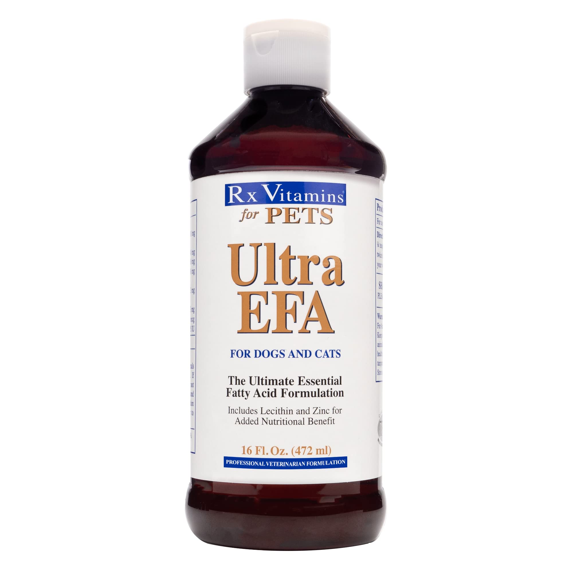 Rx Vitamins for Pets Ultra EFA for Dogs & Cats - Veterinary Essential Fatty Acid Formula - Help Joint Pain & Stiffness - 16 fl. 
