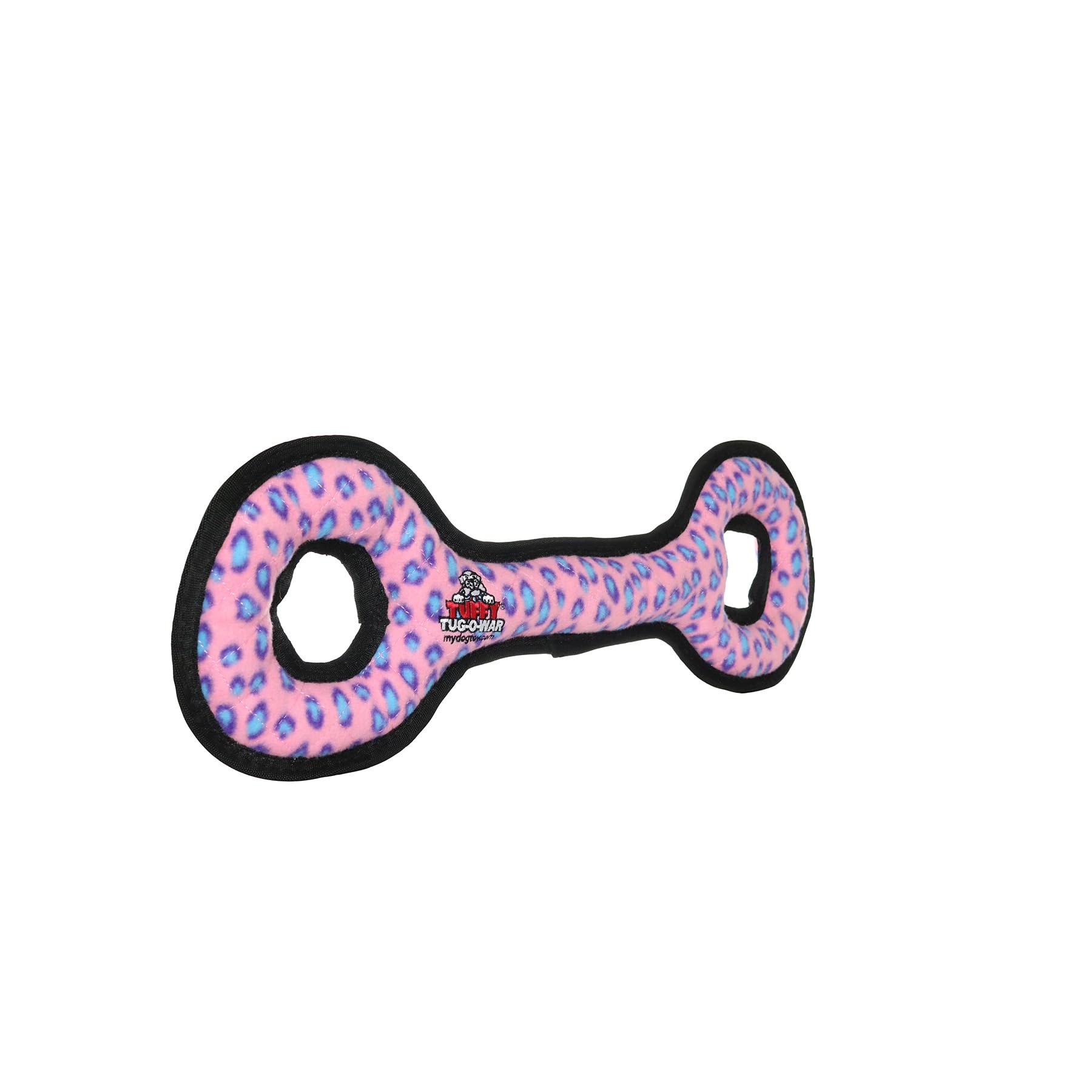 Tuffy- World'S Tuffest Soft Dog Toy- Ultimate Tug-O-War- Pink Leopard-Squeakers - Multiple Layers. Made Durable, Strong & Tough. Interactive Play (Tug, Toss & Fetch). Machine Washable & Floats