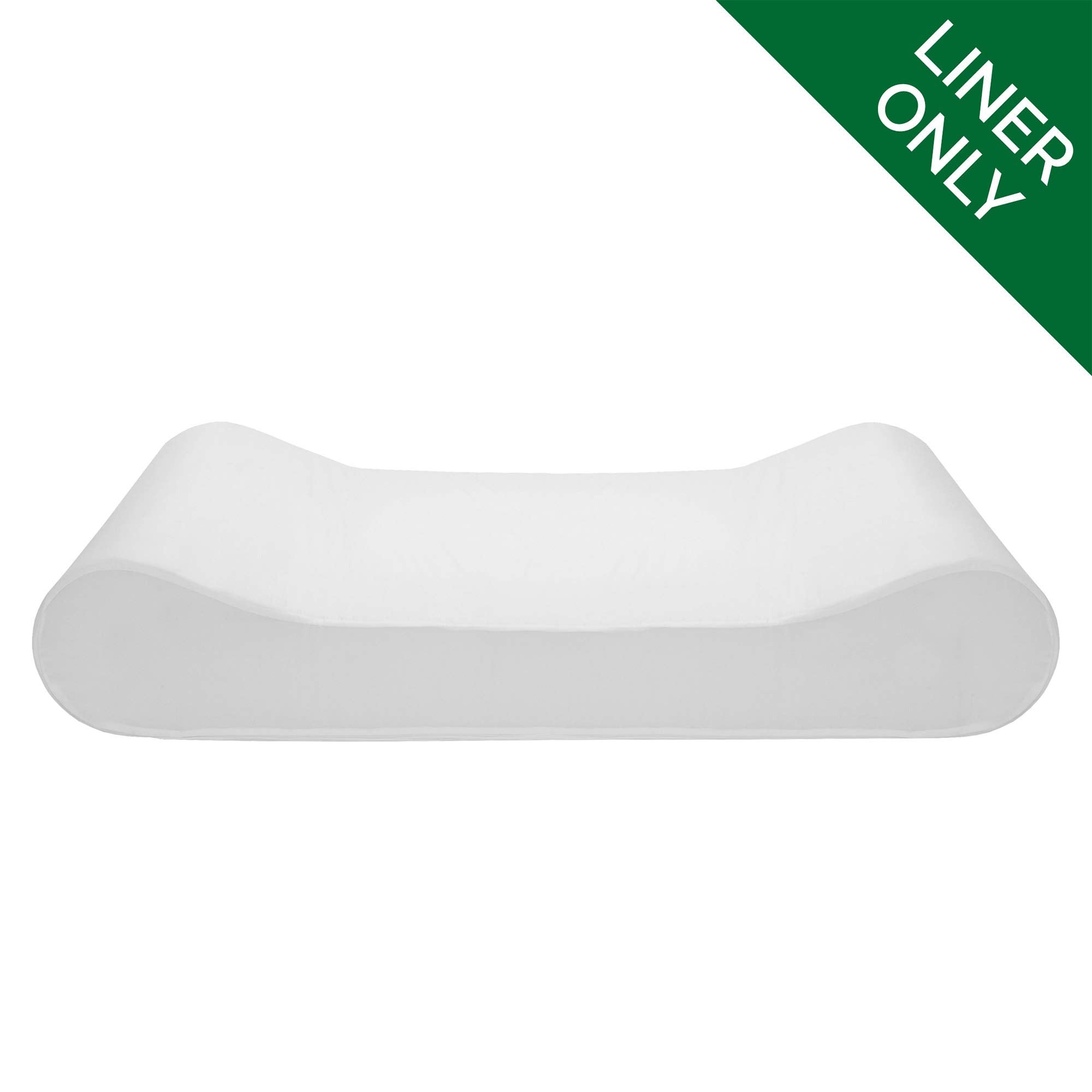 Furhaven Dog Bed Liner Water-Resistant Contour Luxe Lounger Foam Mattress Protector Cover - White, Jumbo Plus