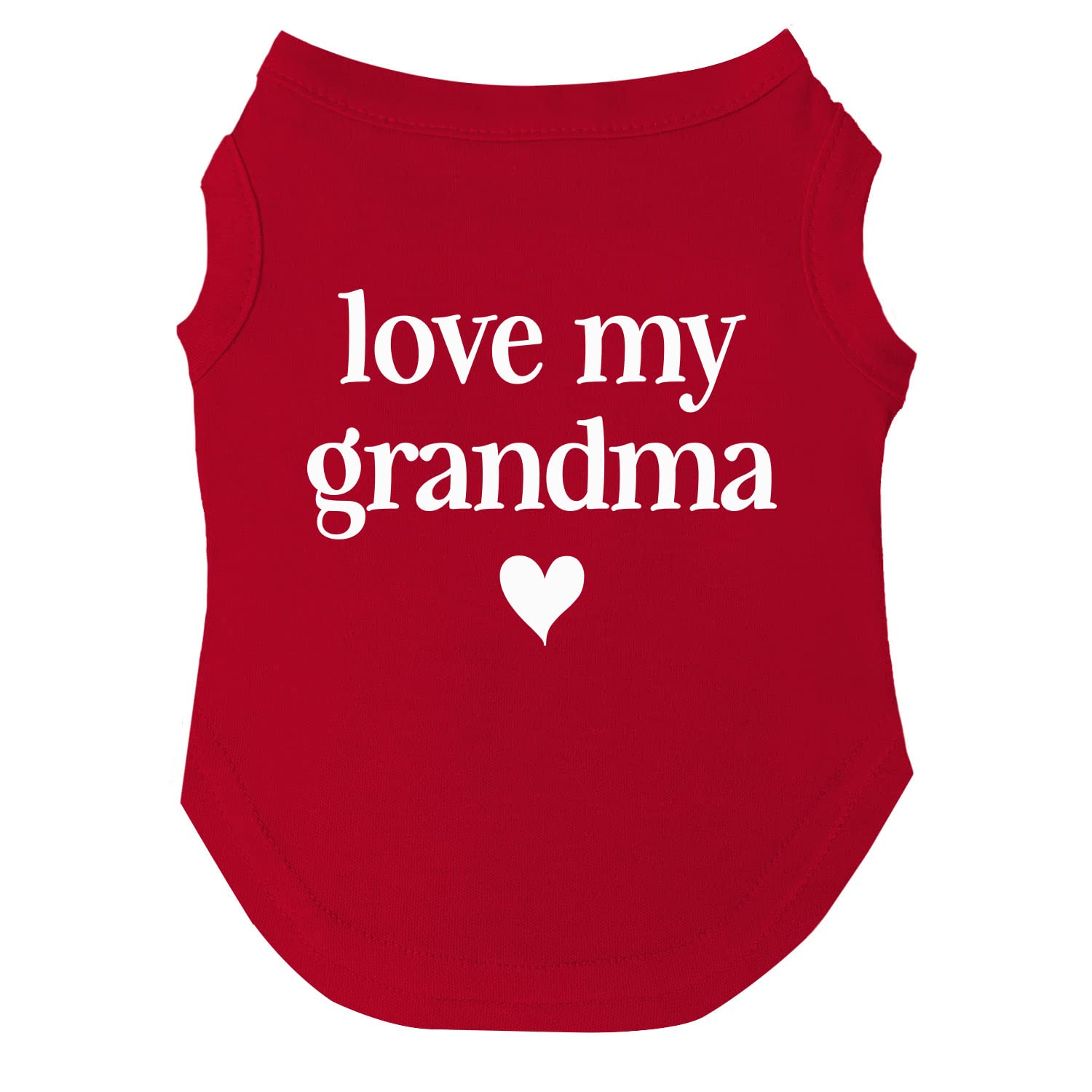 Love My Grandma Mother'S Day, Valentine'S Day Dog Tee Shirt Sizes For Puppies, Toys, And Large Breeds (Red, 5X-Large 399)
