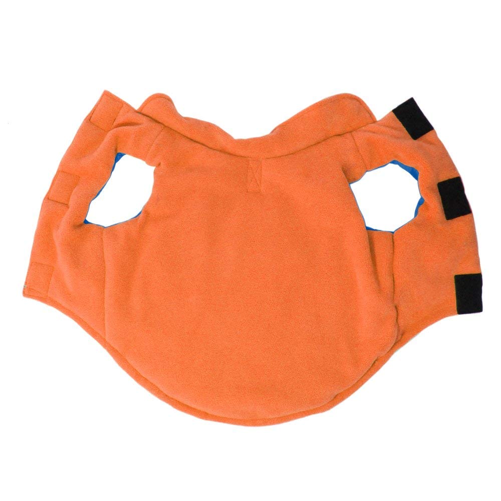 Gooby Sports Vest Dog Jacket - Blue, Medium - Reflective Dog Vest With D Ring Leash - Warm Fleece Lined Small Dog Sweater, Hook And Loop Closure - Dog Clothes For Small Dogs Boy Or Girl Dog Sweater