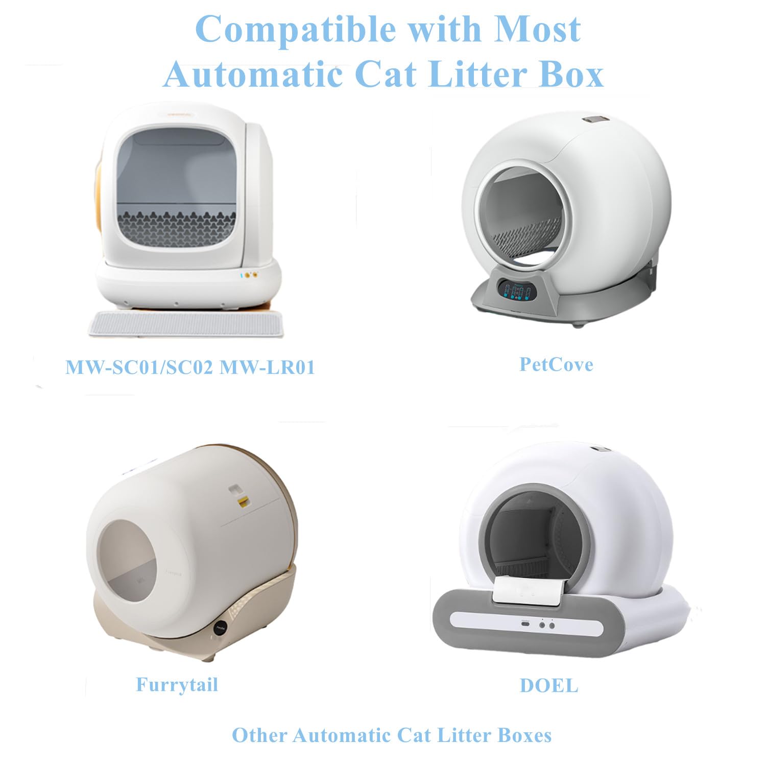 Cat Litter Box Liners With Drawstring - Litter Robot Waste Bags Heavy Duty, Extra Thick Trash Bags For Automatic Cat Litter Boxe