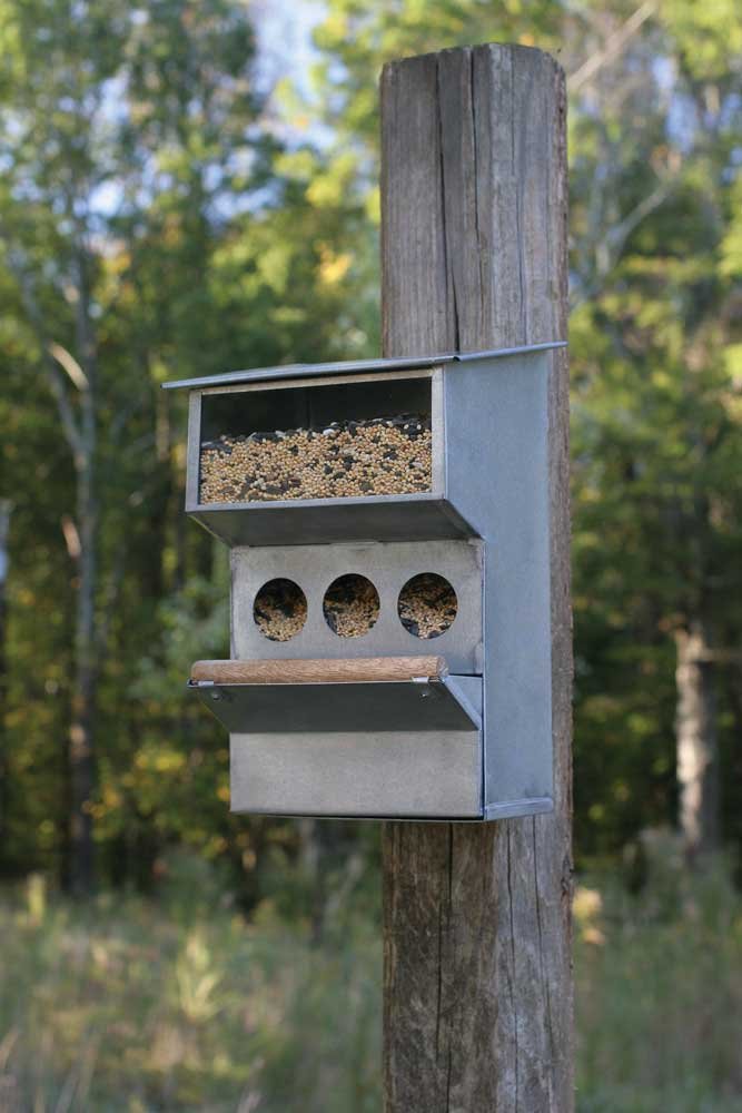 Colonial Tin Works Backyard Buddies Birdfeeder (Grey) (1)