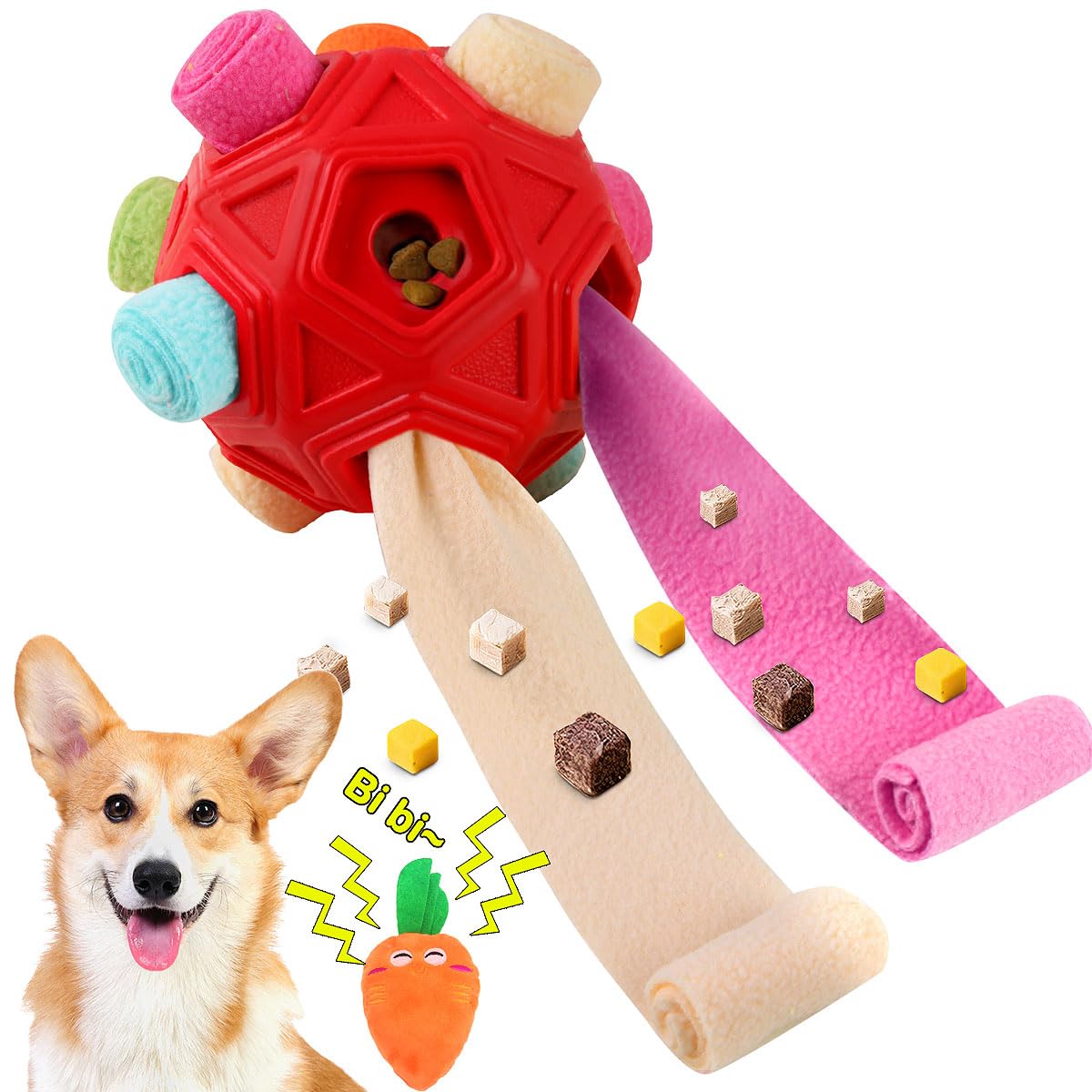 Petration Dog Snuffle Ball-Interactive Puzzle Dog Toys Encourage Natural Foraging Skills Slow Feeder For Training And Stress Rel