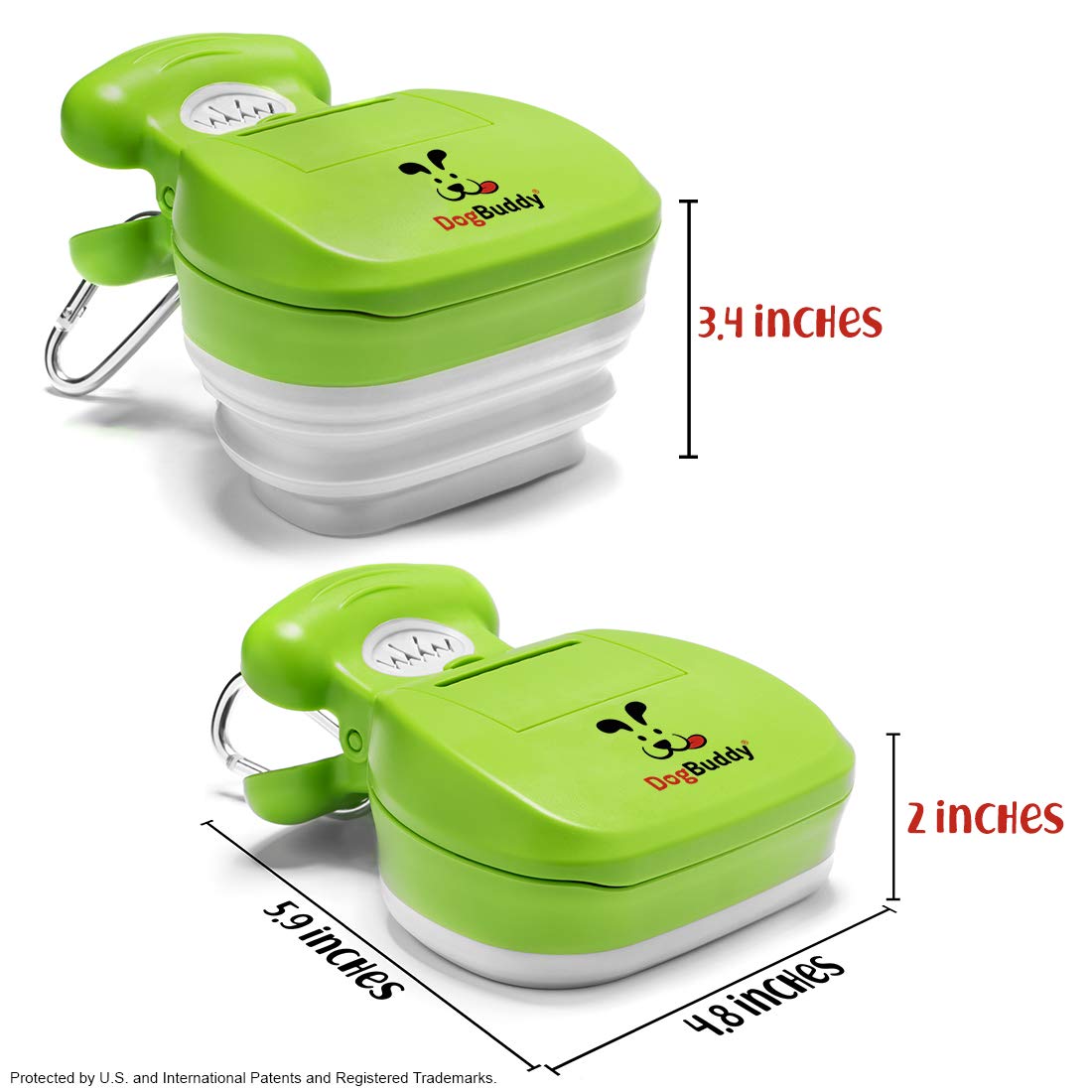 Dogbuddy Pooper Scooper, Portable Dog Poop Scooper, Sanitary Dog Waste Pick Up, Heavy Duty Dog Waste Cleaner With Bag Dispenser,