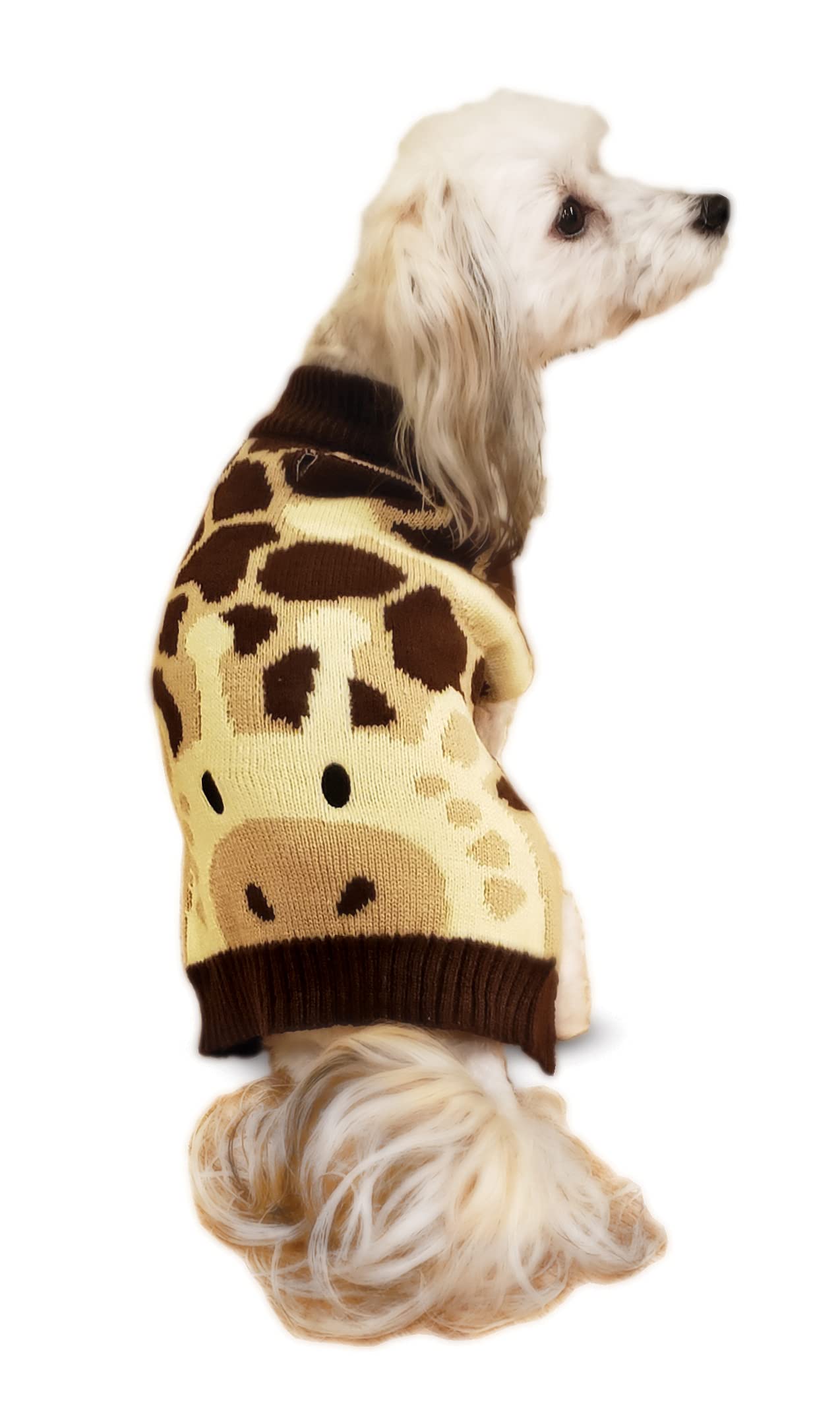 Fashion Pet/Giraffe Dog Sweater/Brown/Dog Sweater Extra Extra Small