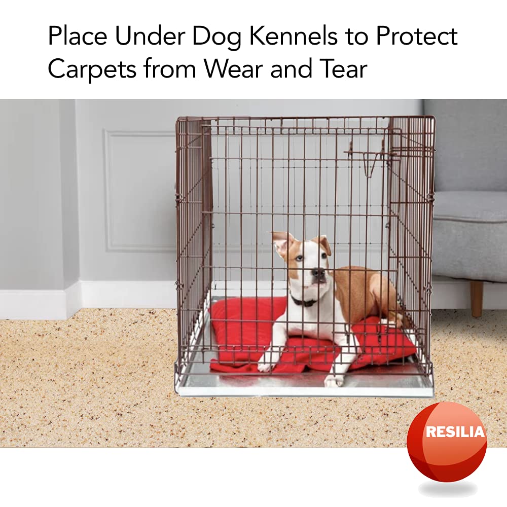 RESILIA Under Pet Cage Mat for Bird Cages, Reptile Aquariums, Dog Kennels, Water-Resistant Pad for Carpeted Floors and Surfaces,