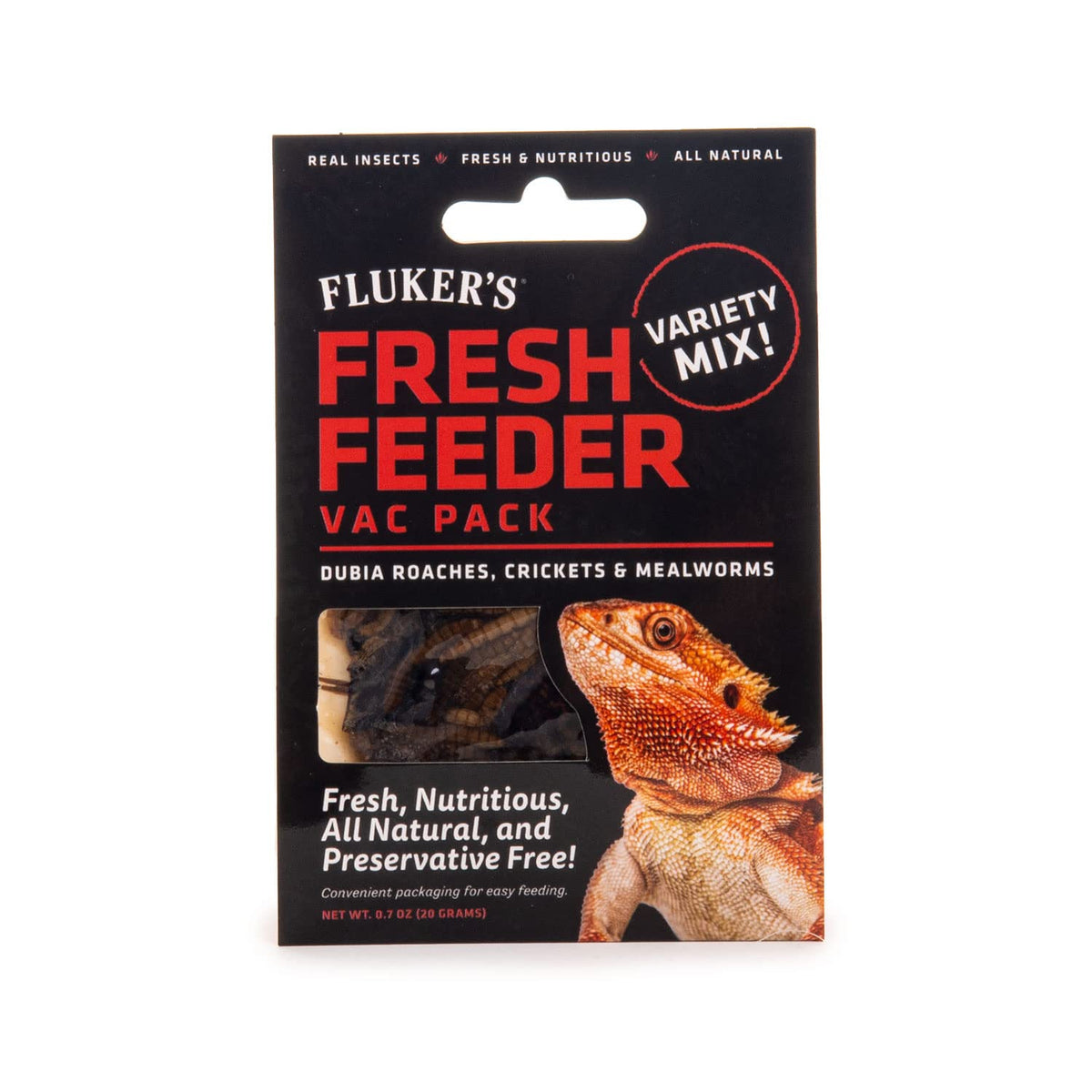 Fluker'S Fresh Feeder Vac Pack Variety Mix, All Natural And Preservative Free, Great For Insect Eating Reptiles, Birds, Tropical Fish Or Small Animals, 0.7 Oz